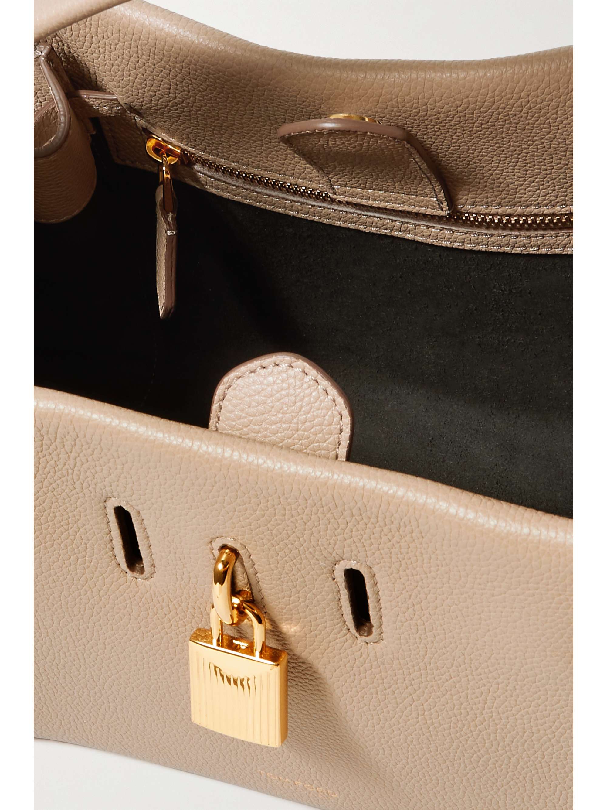 TOM FORD Padlock small textured-leather shoulder bag