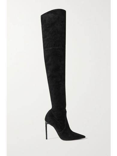 genesis black stretch over the knee boots