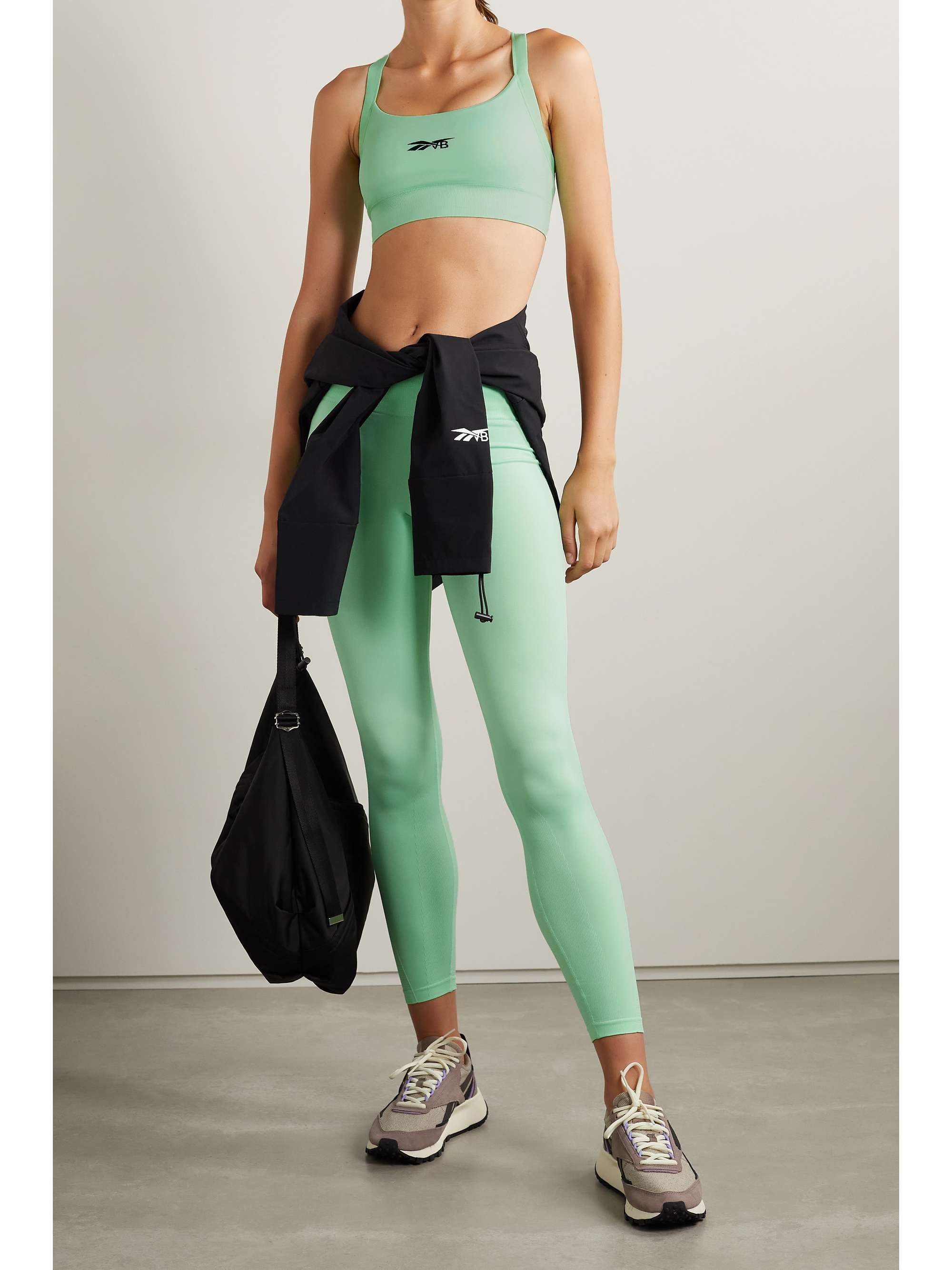 Light green Seamless stretch-jacquard 