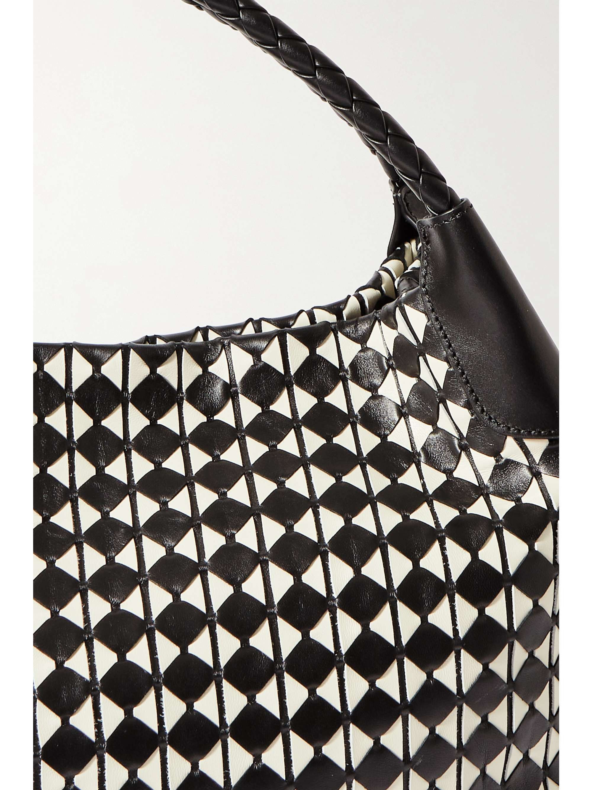 SERAPIAN Secret metallic woven leather tote