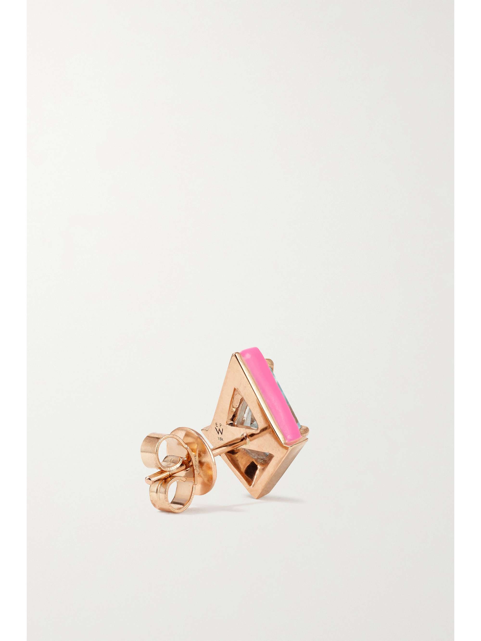 EMILY P. WHEELER + NET SUSTAIN Twinkle 18-karat recycled gold, enamel, amethyst and quartz earrings