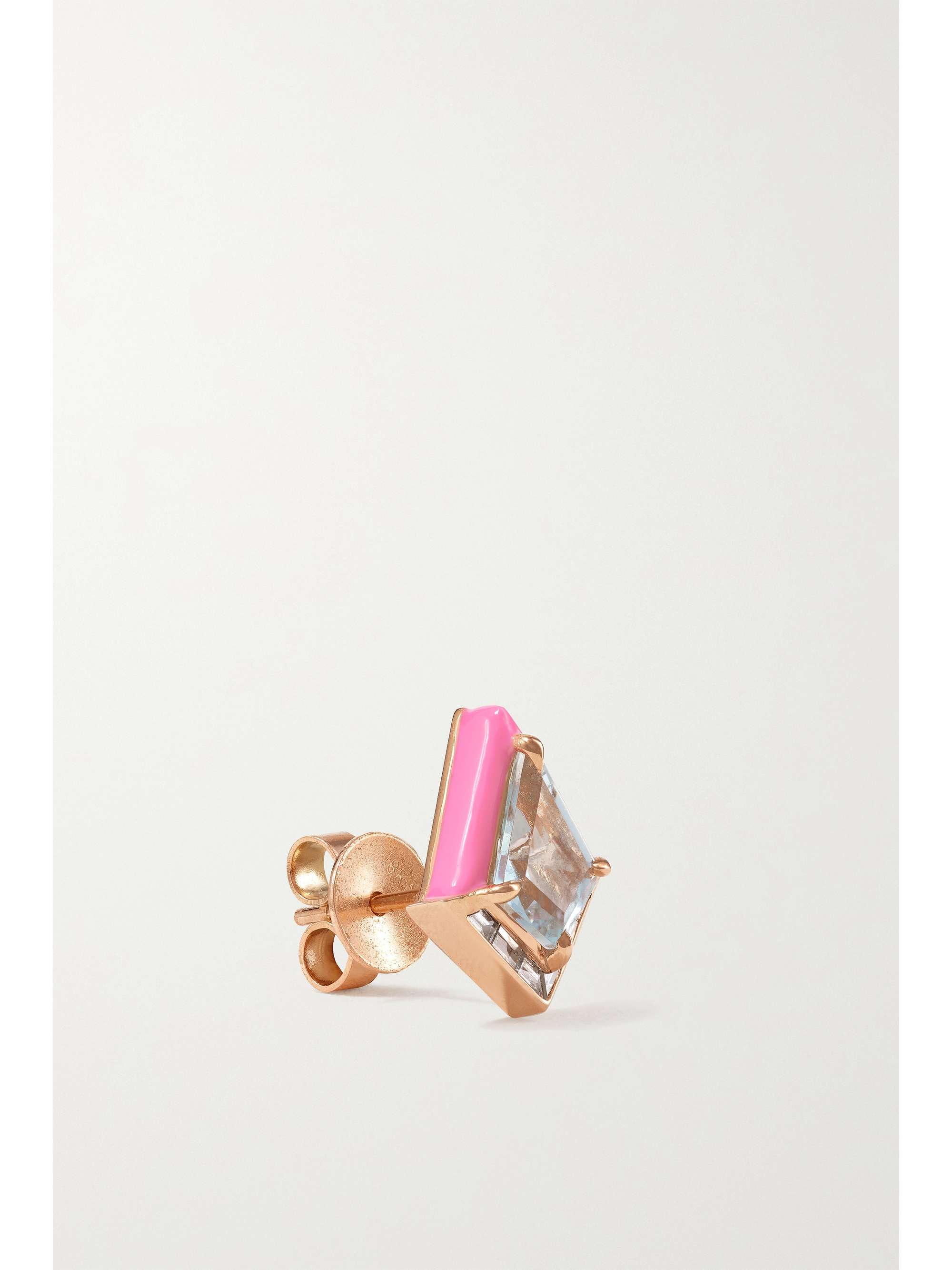 EMILY P. WHEELER + NET SUSTAIN Twinkle 18-karat recycled gold, enamel, amethyst and quartz earrings