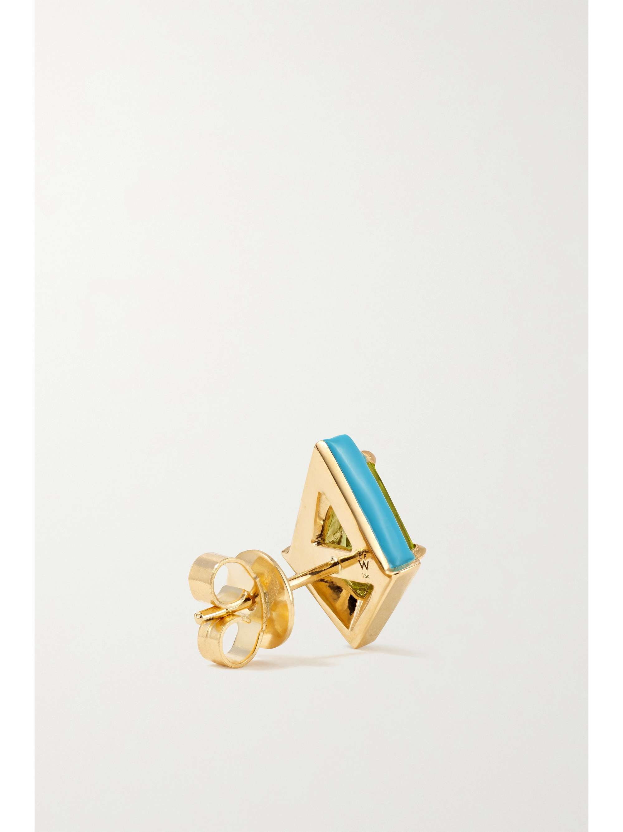 EMILY P. WHEELER + NET SUSTAIN Twinkle 18-karat recycled gold, enamel, amethyst and quartz earrings