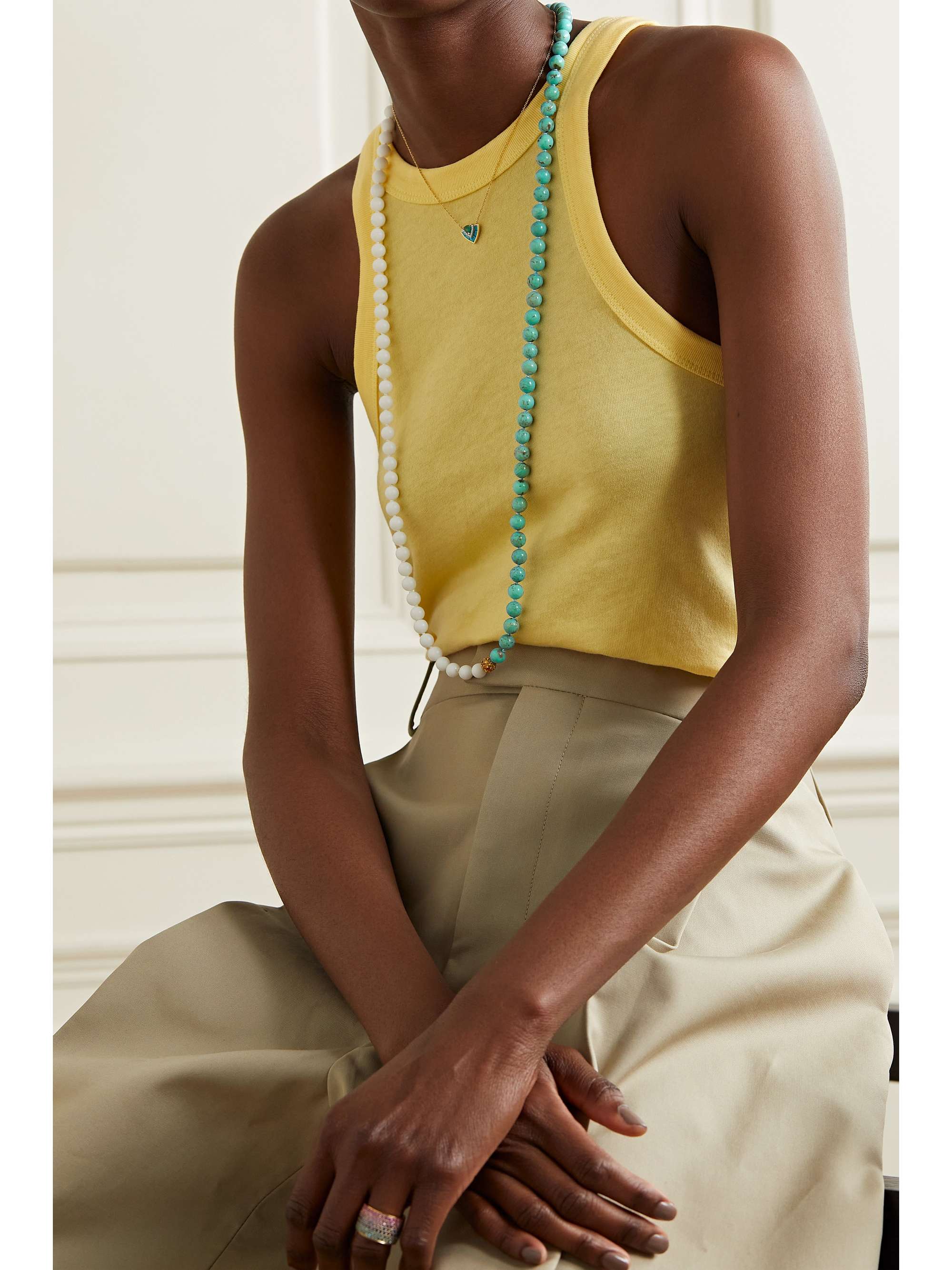 EMILY P. WHEELER + NET SUSTAIN 18-karat recycled gold multi-stone necklace
