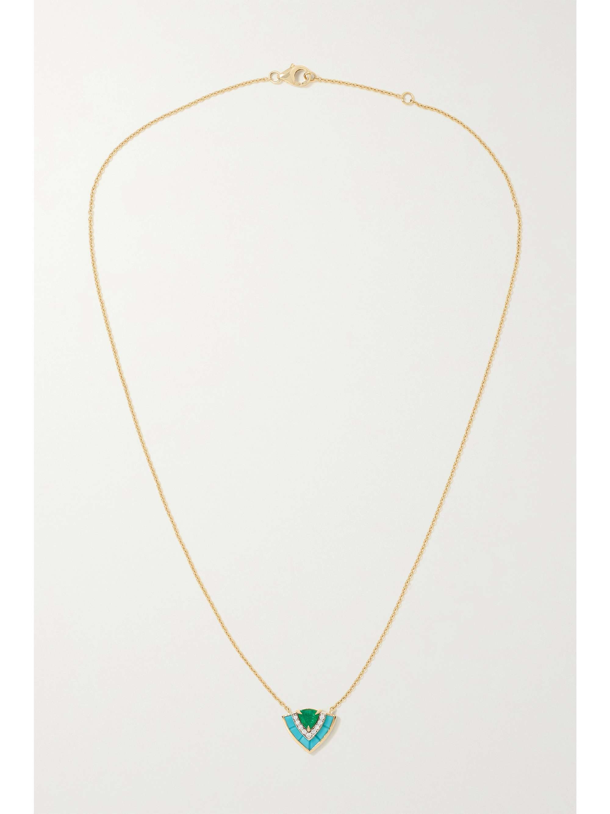 EMILY P. WHEELER + NET SUSTAIN Tiered 18-karat recycled yellow and white gold multi-stone necklace