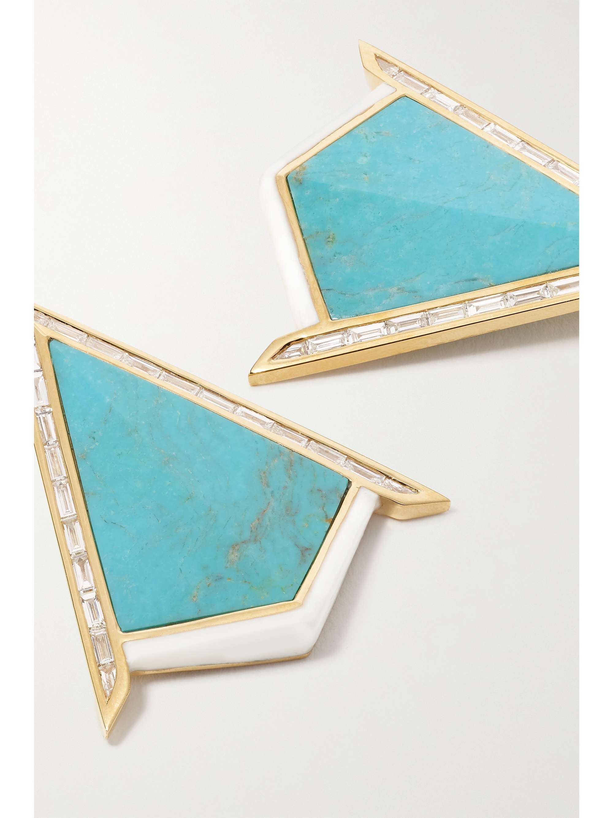 EMILY P. WHEELER + NET SUSTAIN Twinkle 18-karat recycled rose gold and enamel multi-stone earrings