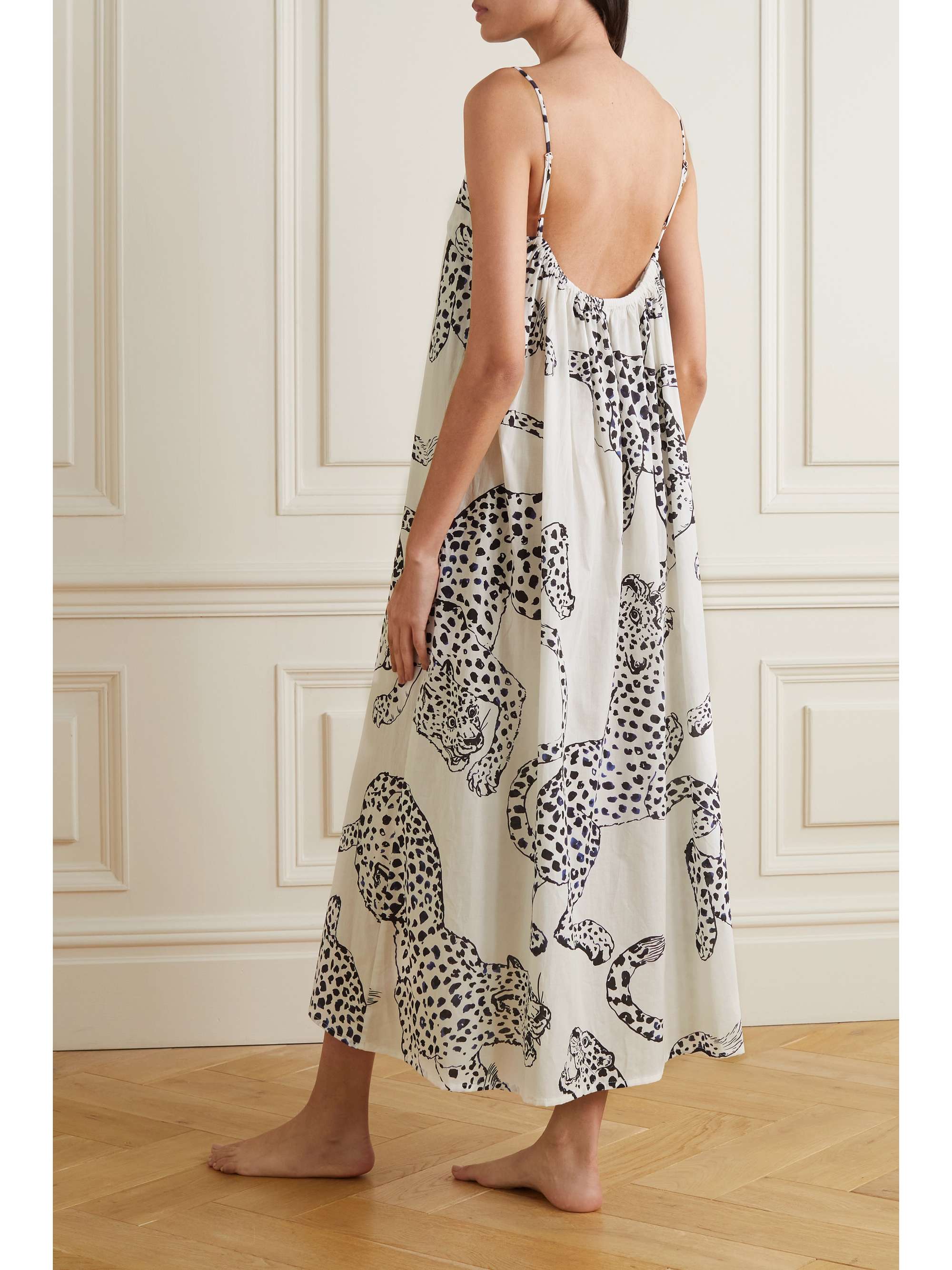 DESMOND & DEMPSEY Printed cotton-voile nightdress