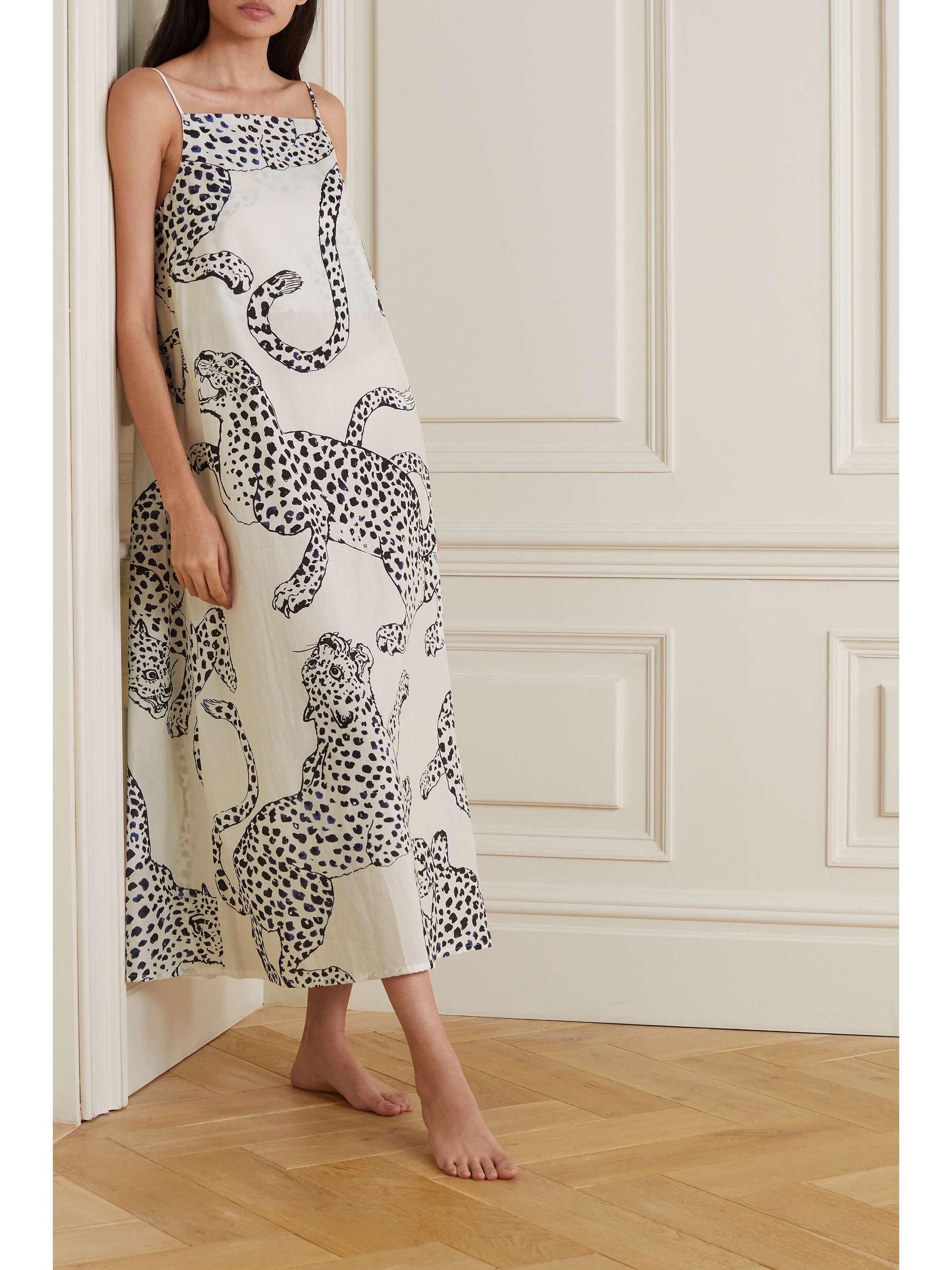 DESMOND & DEMPSEY Printed cotton-voile nightdress