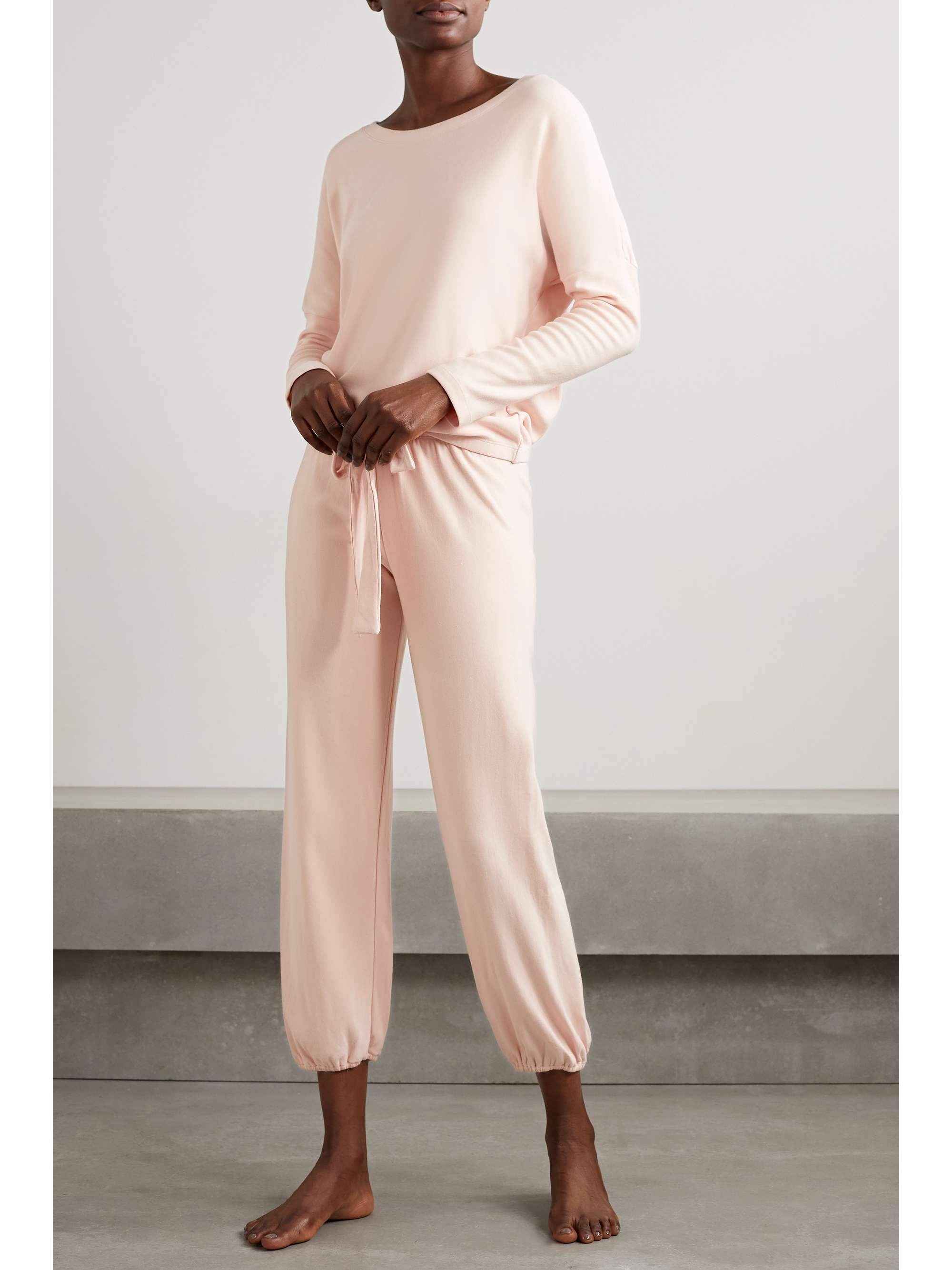 EBERJEY Stretch-modal jersey track pants