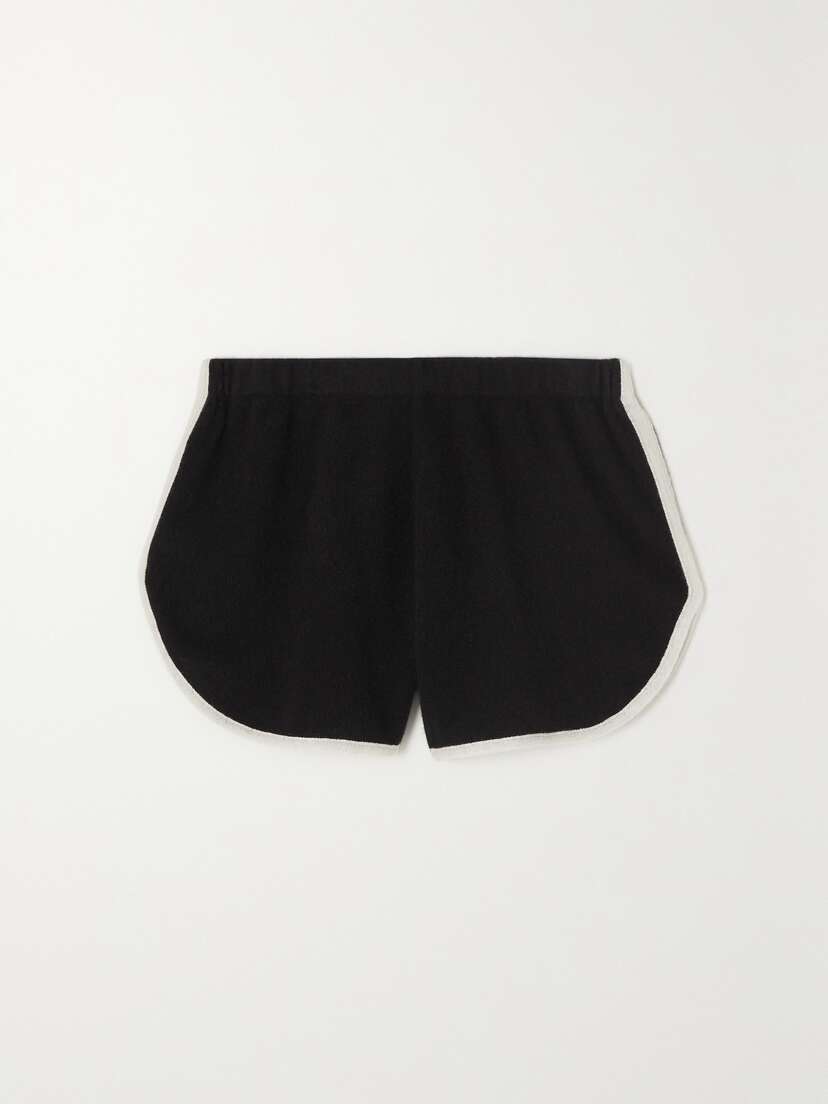 MADELEINE THOMPSON Saint Luc Striped Cashmere Shorts