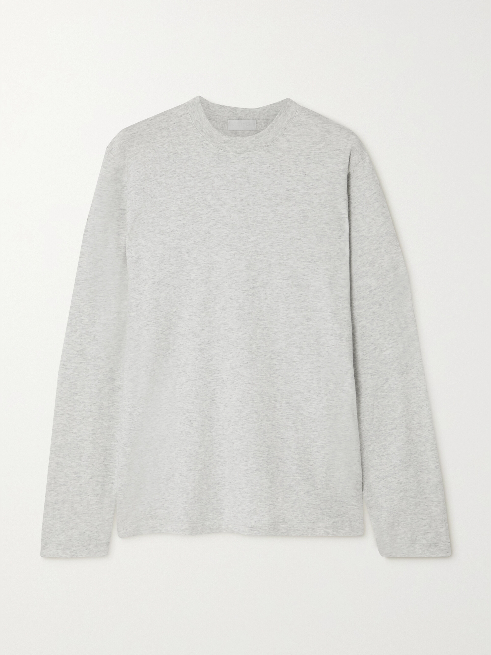 Skims Boyfriend stretch-modal and cotton-blend jersey T-shirt - Light Heather Grey thumbnail
