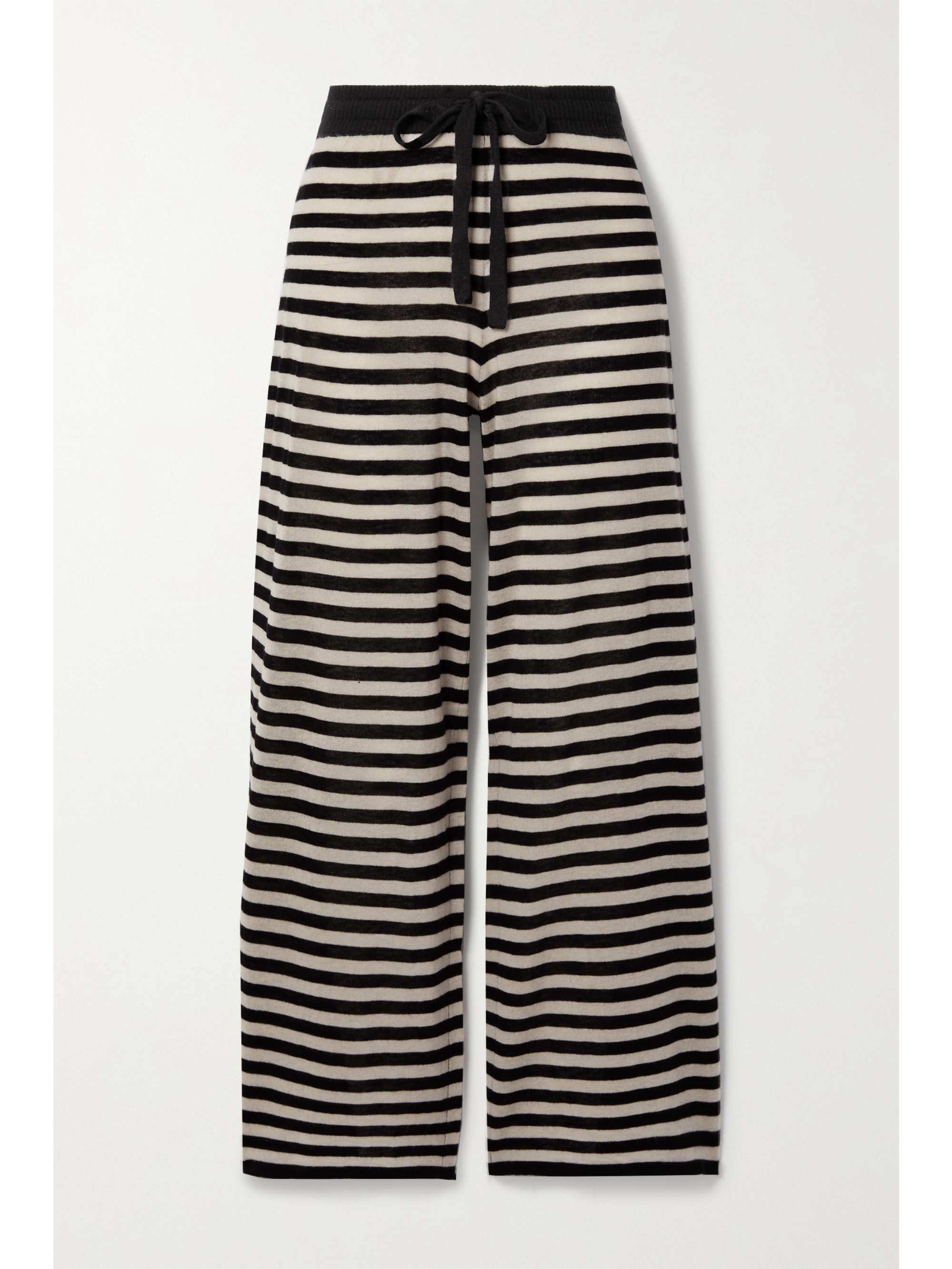 Black Optimiste striped cashmere track 