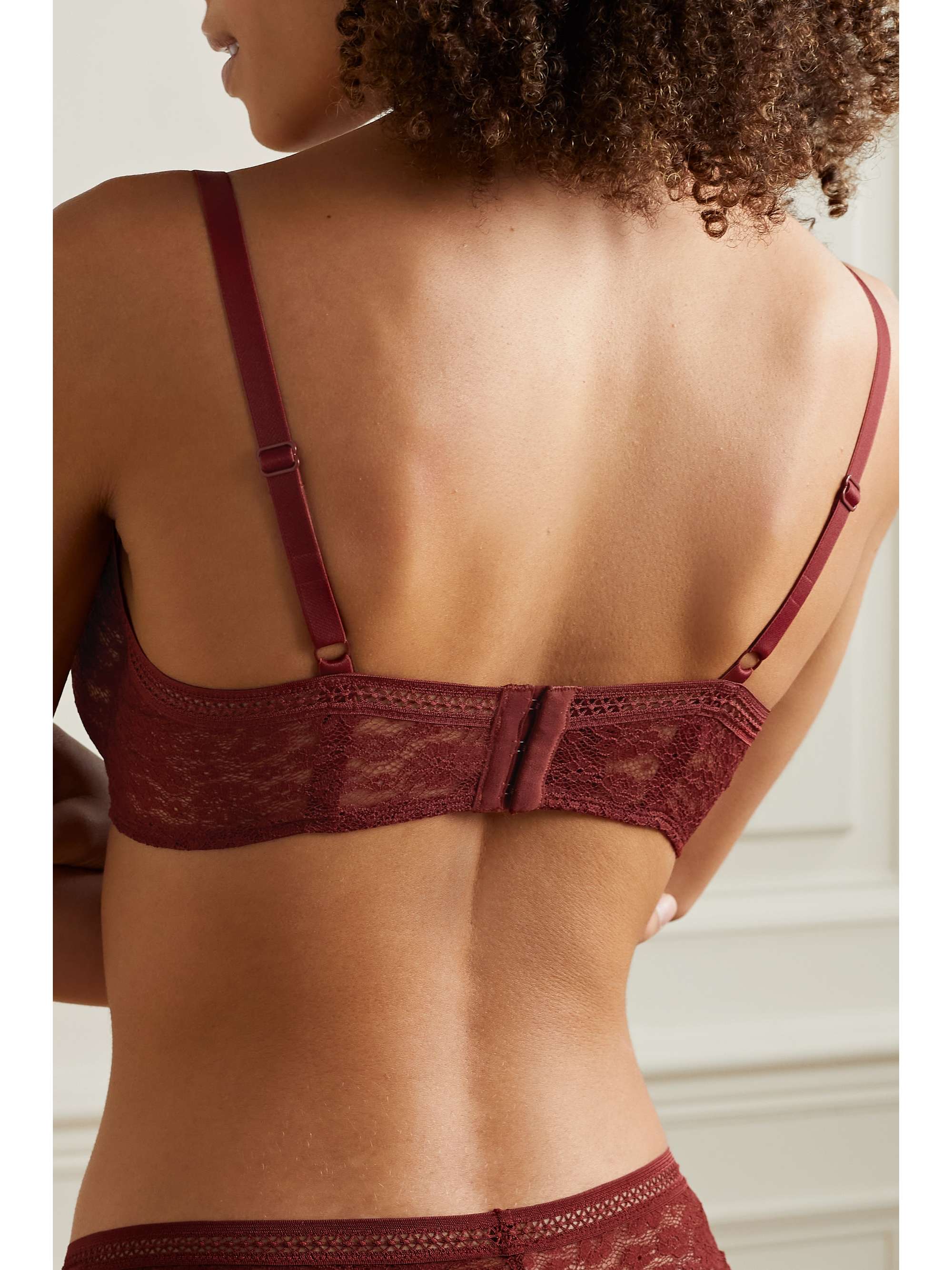 ERES Poudrée stretch-Leavers lace bra