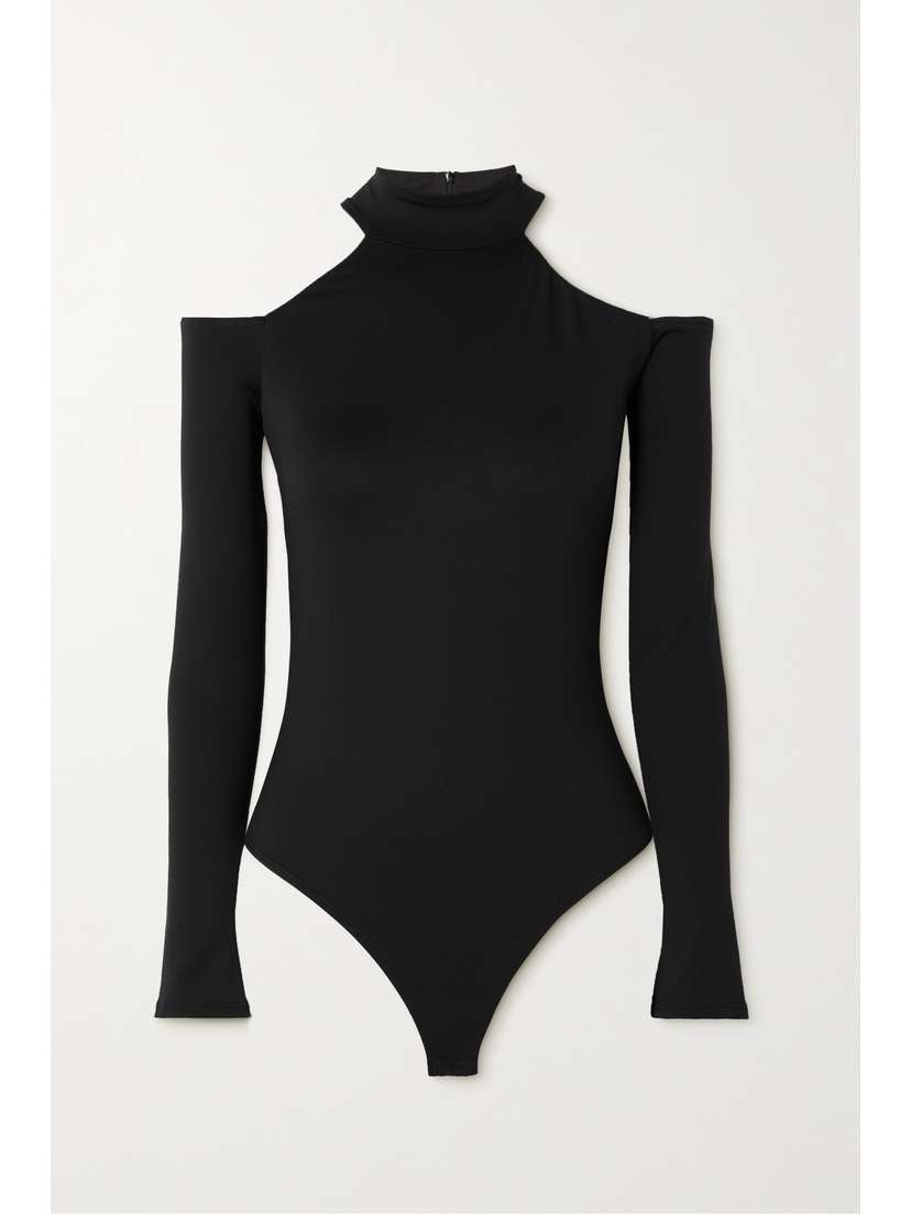 ALIX NYC Leona Cold-shoulder Stretch-jersey Thong Bodysuit