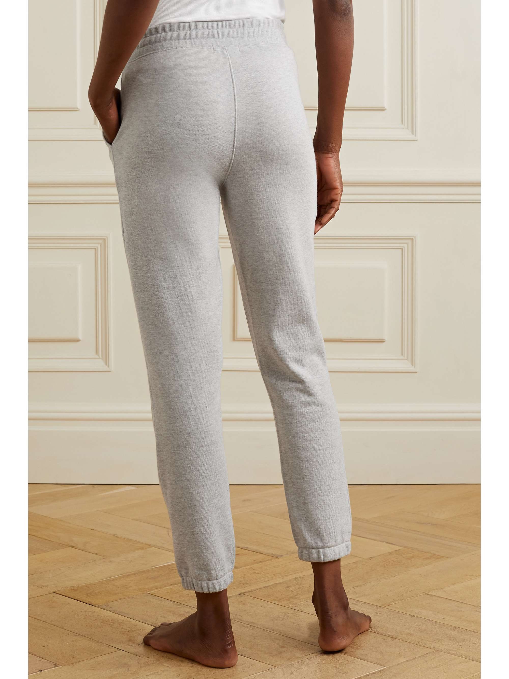 Gray Kingston cotton-blend jersey track 