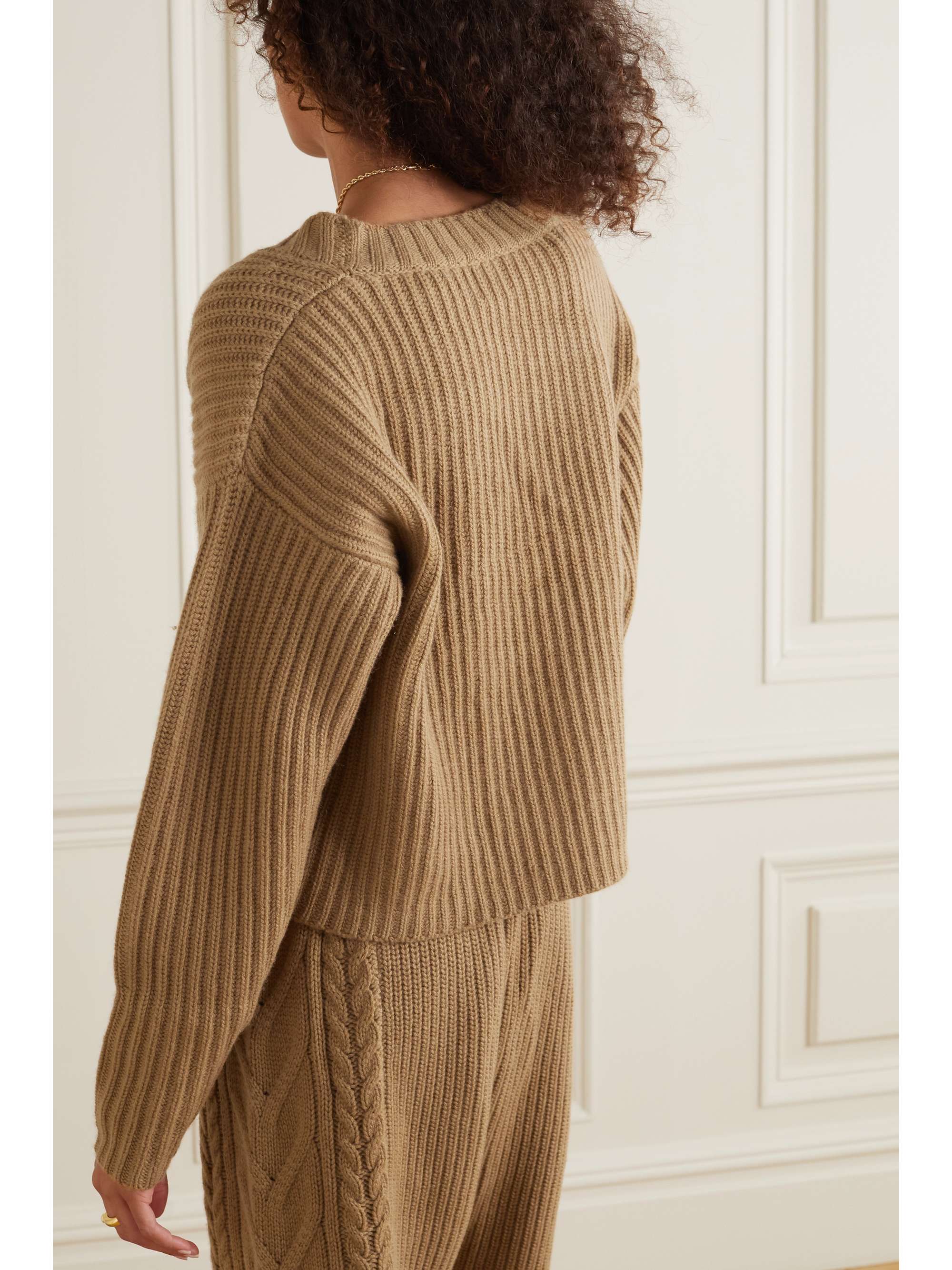 MADELEINE THOMPSON Champery ribbed wool and cashmere-blend cardigan