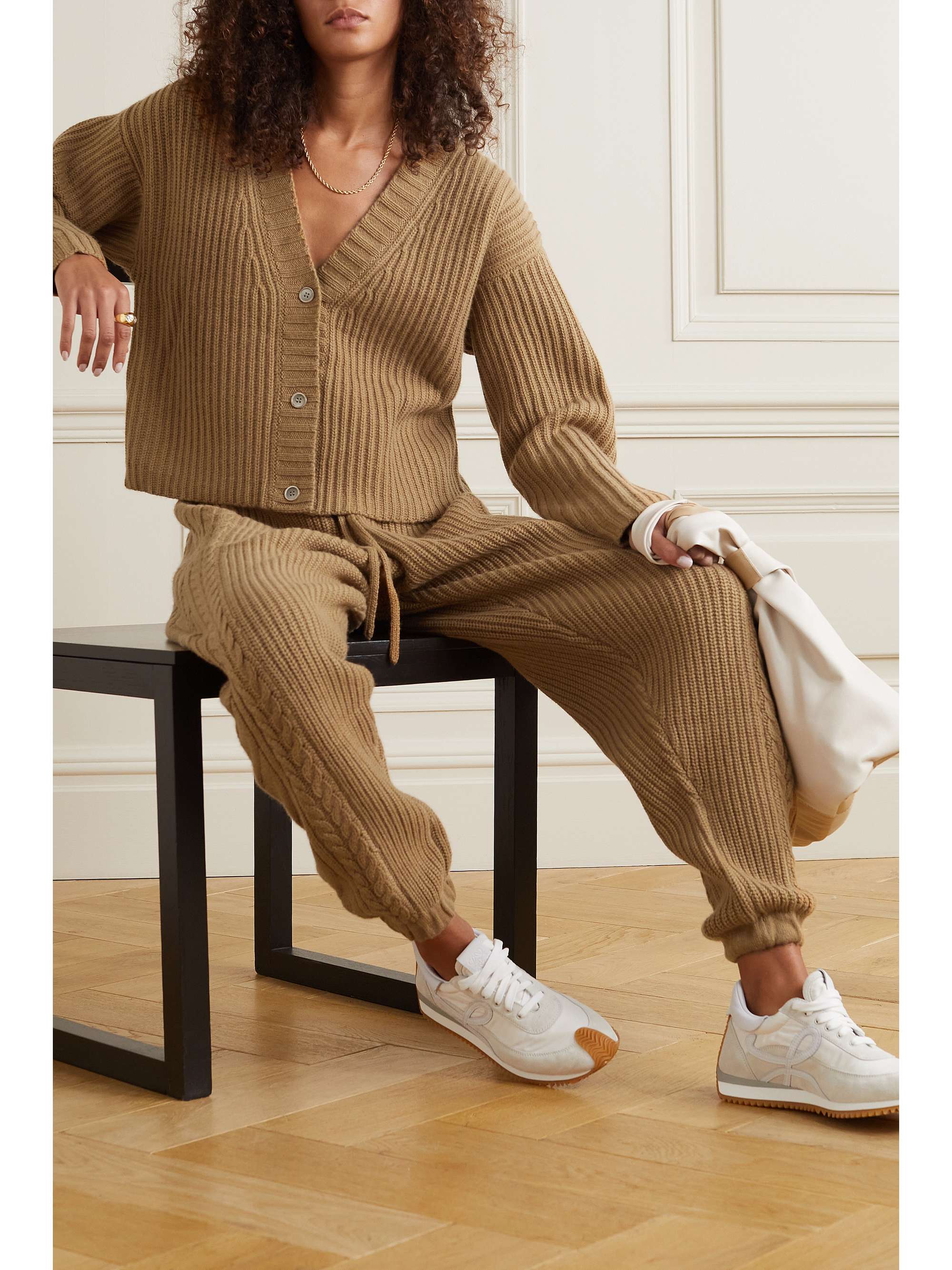 MADELEINE THOMPSON Champery ribbed wool and cashmere-blend cardigan