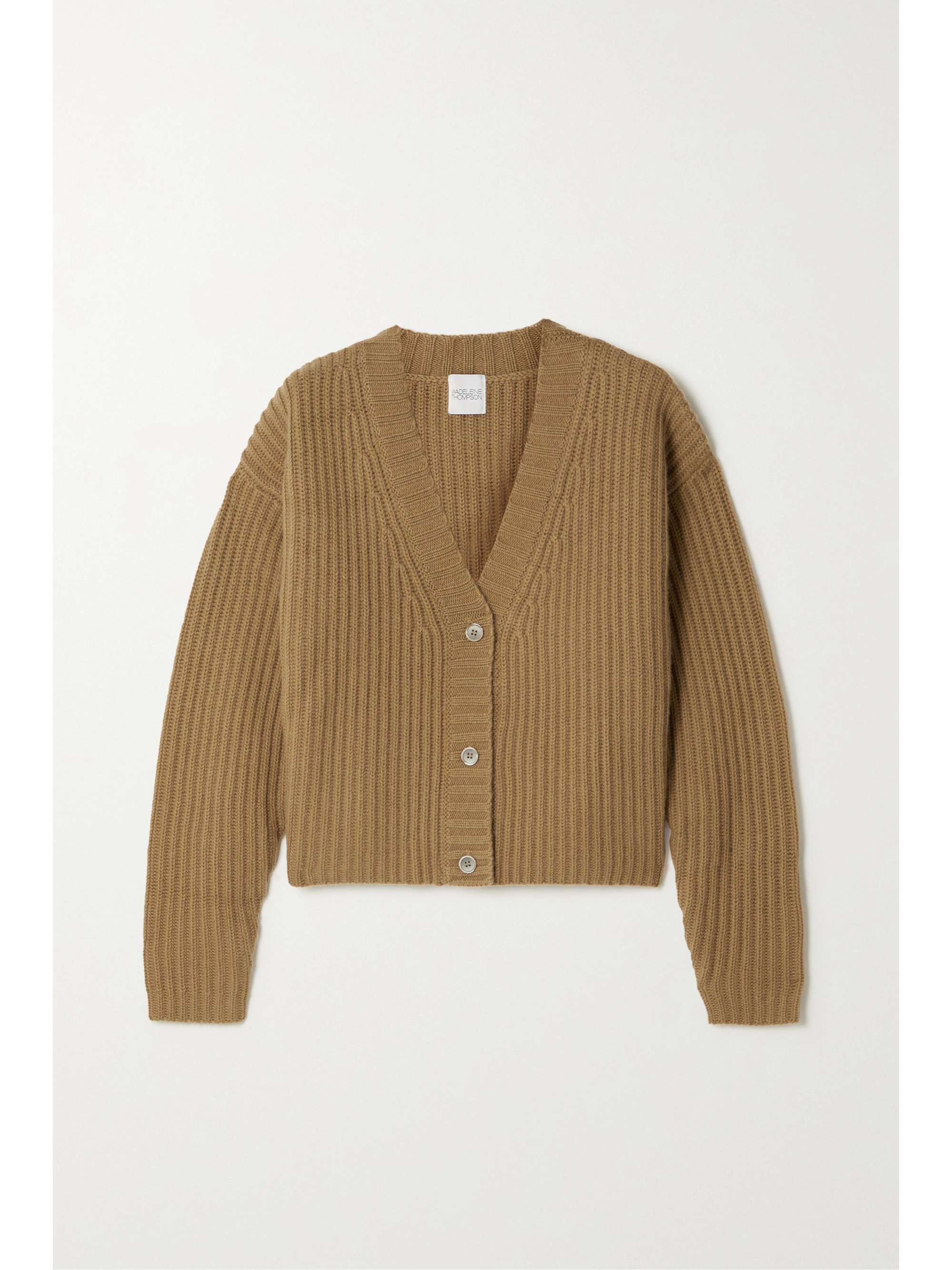 MADELEINE THOMPSON Champery ribbed wool and cashmere-blend cardigan ...