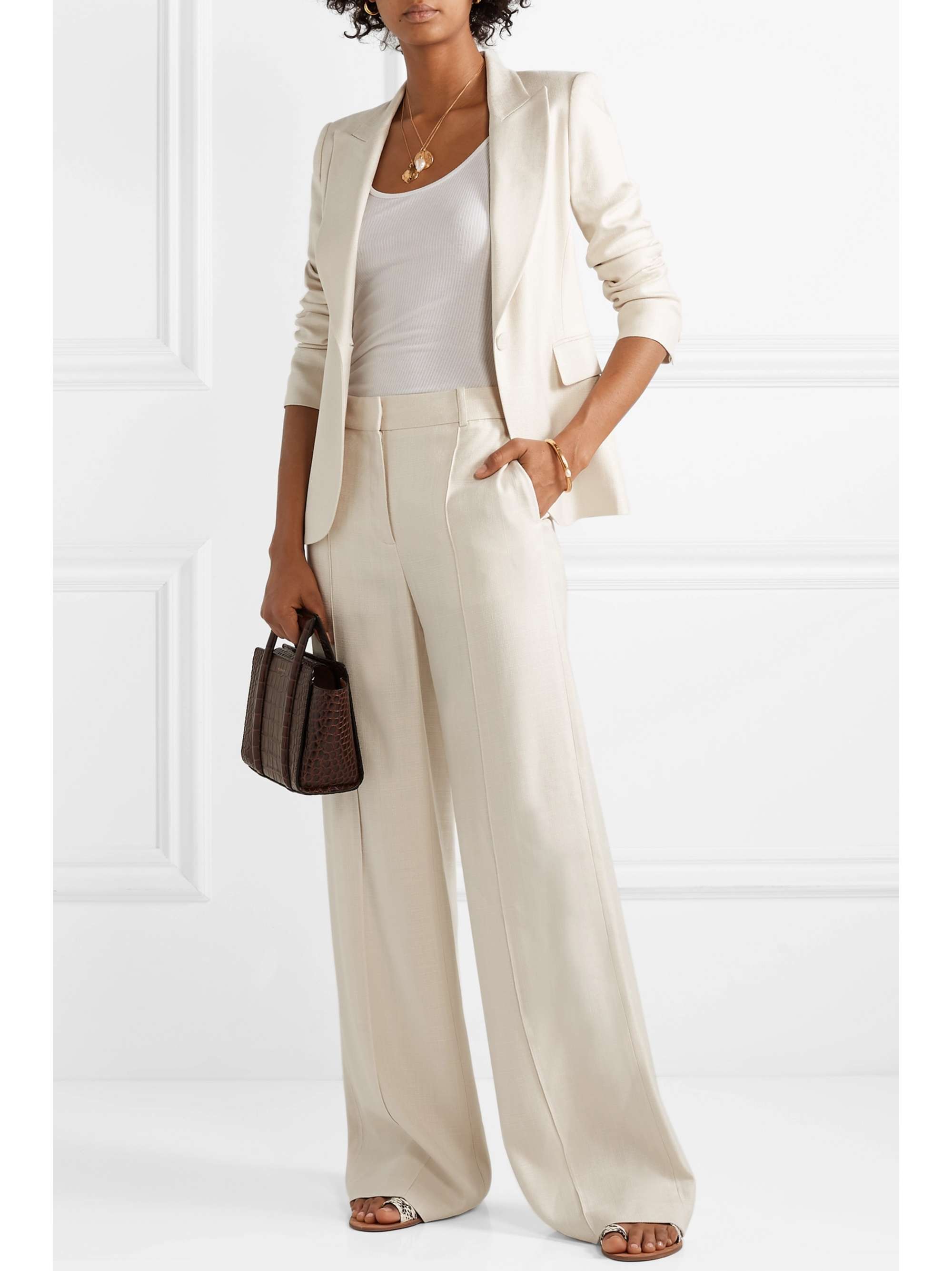 ADAM LIPPES Canvas wide-leg pants