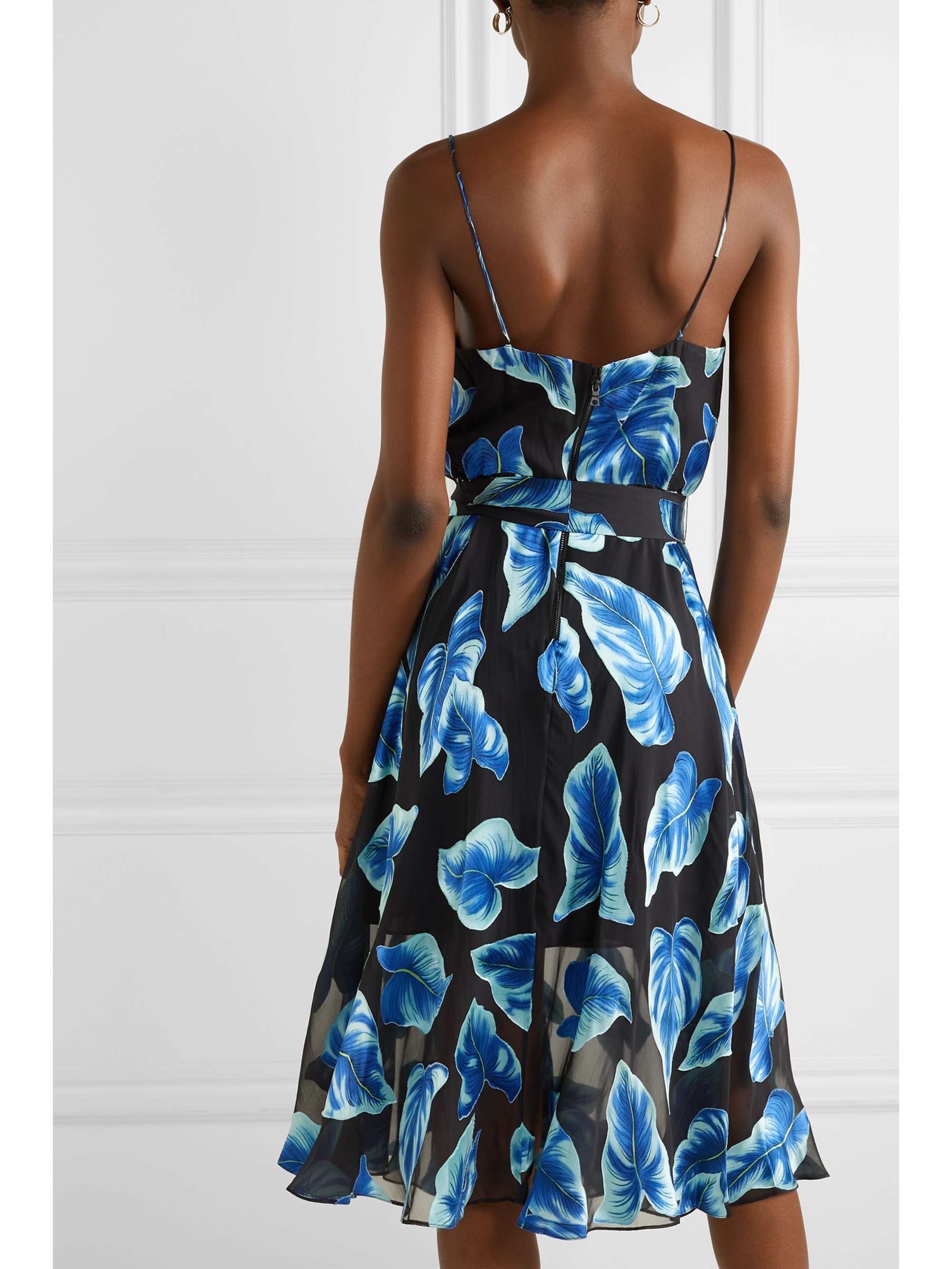 ALICE + OLIVIA Nan wrap-effect fil coupé chiffon dress