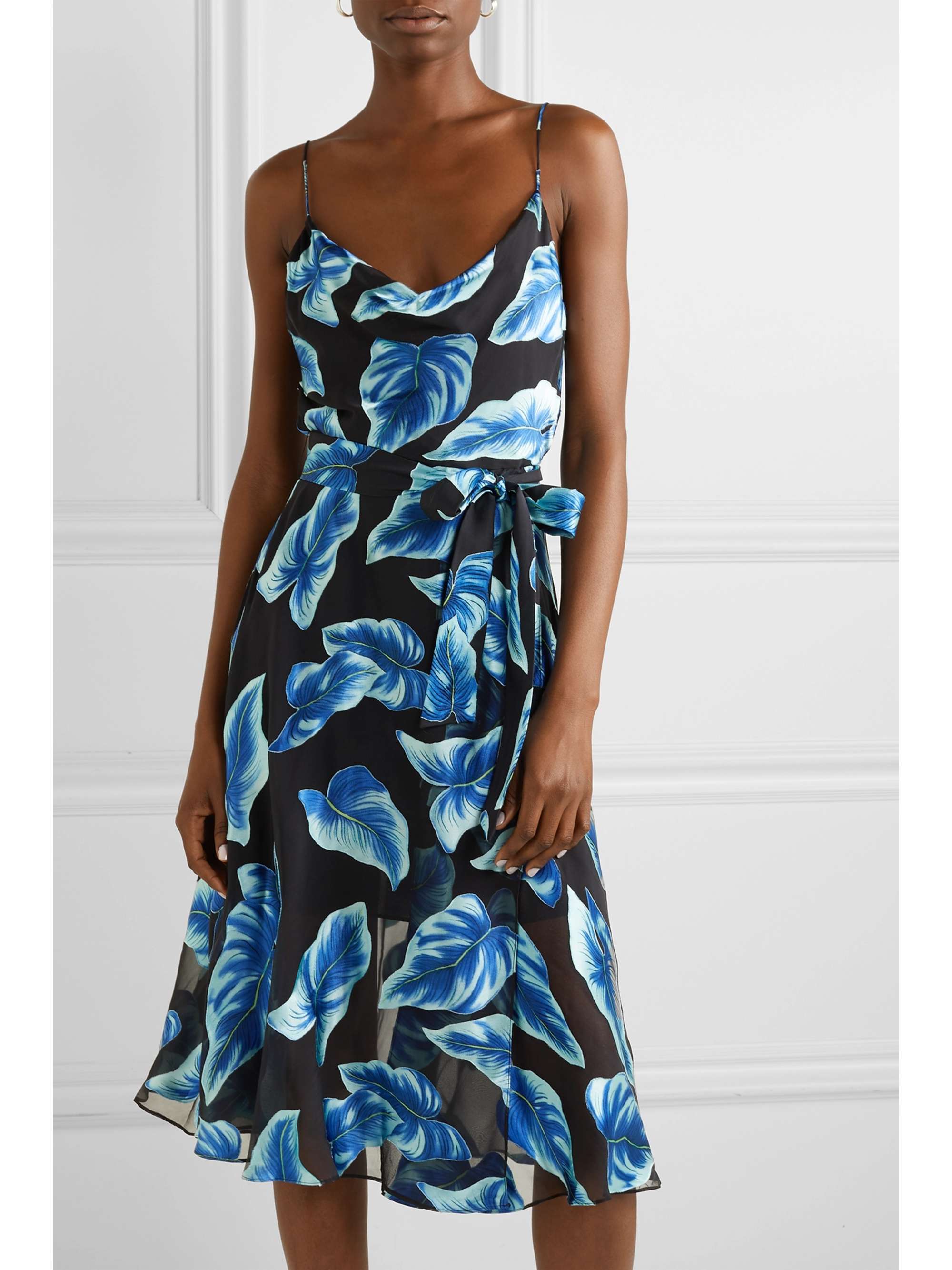ALICE + OLIVIA Nan wrap-effect fil coupé chiffon dress