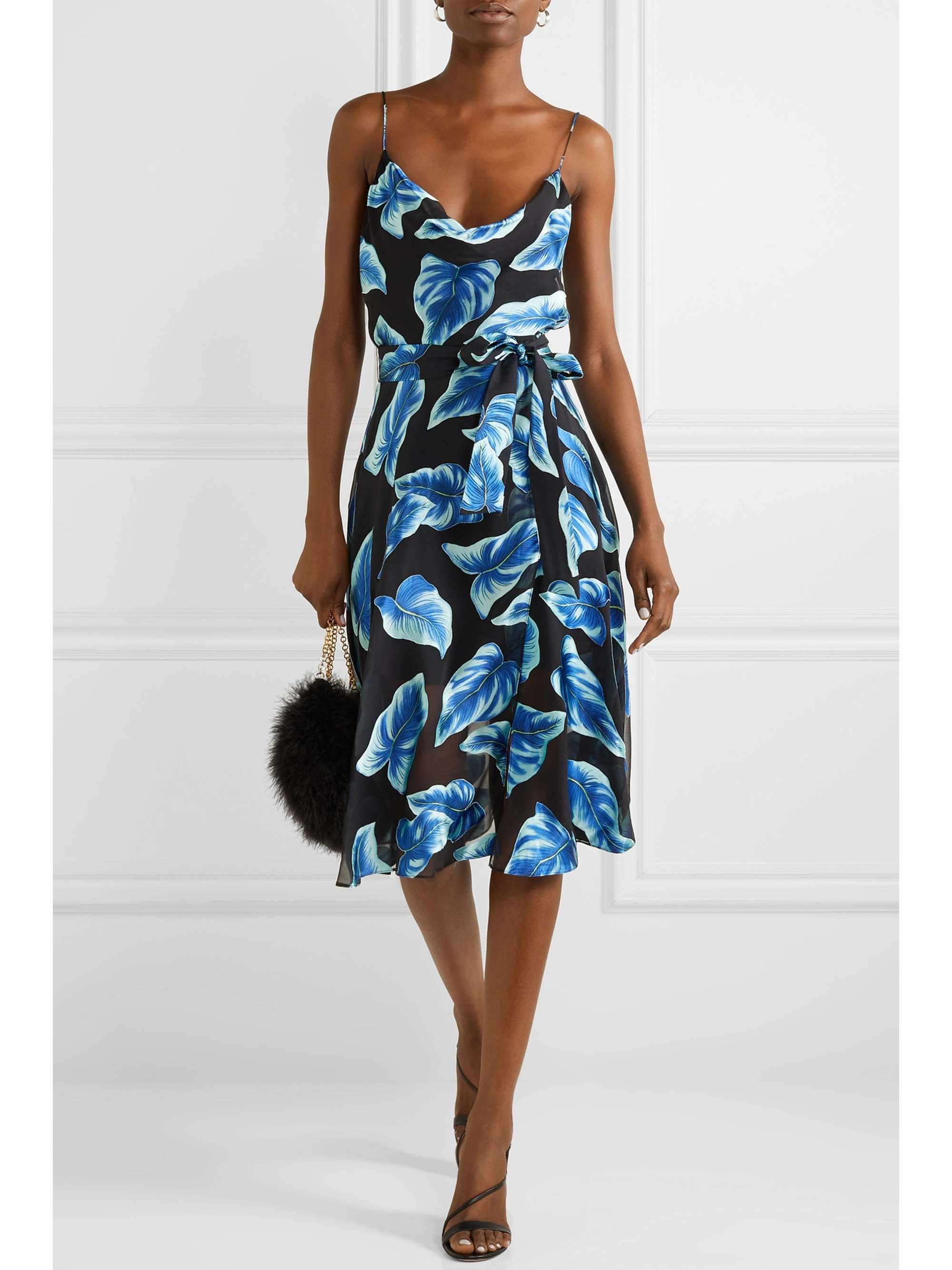 ALICE + OLIVIA Nan wrap-effect fil coupé chiffon dress