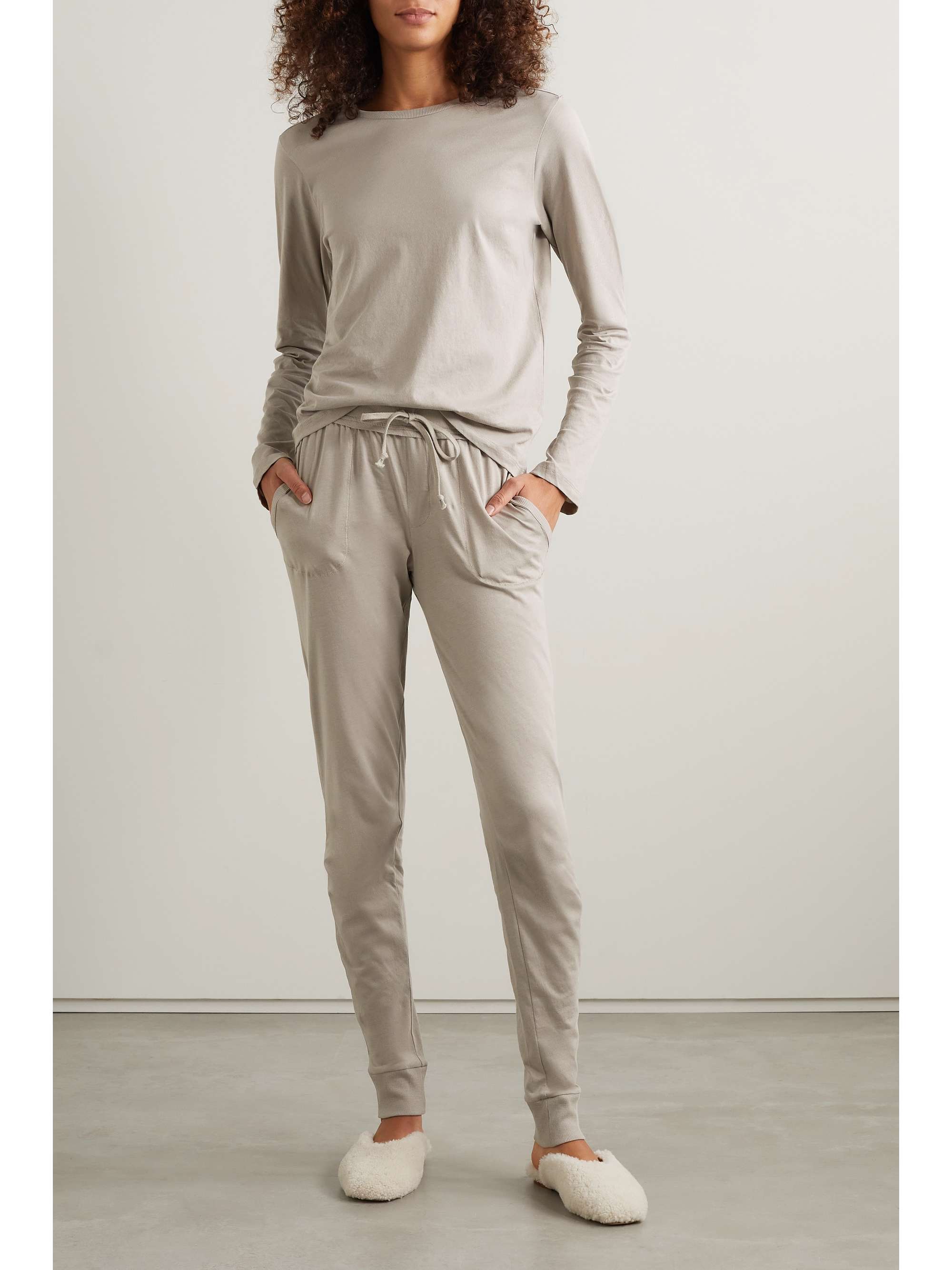 NET SUSTAIN Pima cotton-jersey tapered 