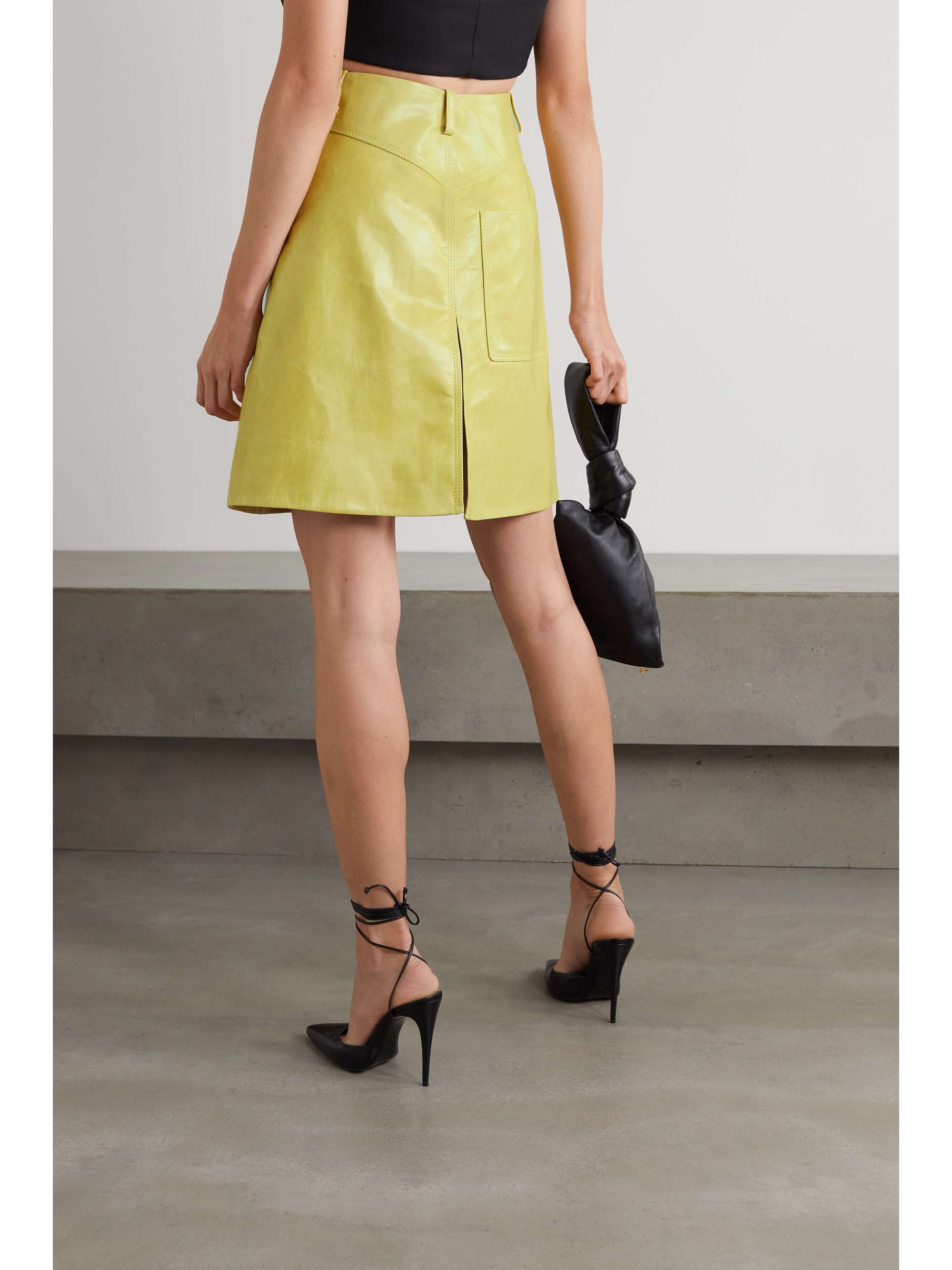 MAXIMILIAN Marcia leather skirt