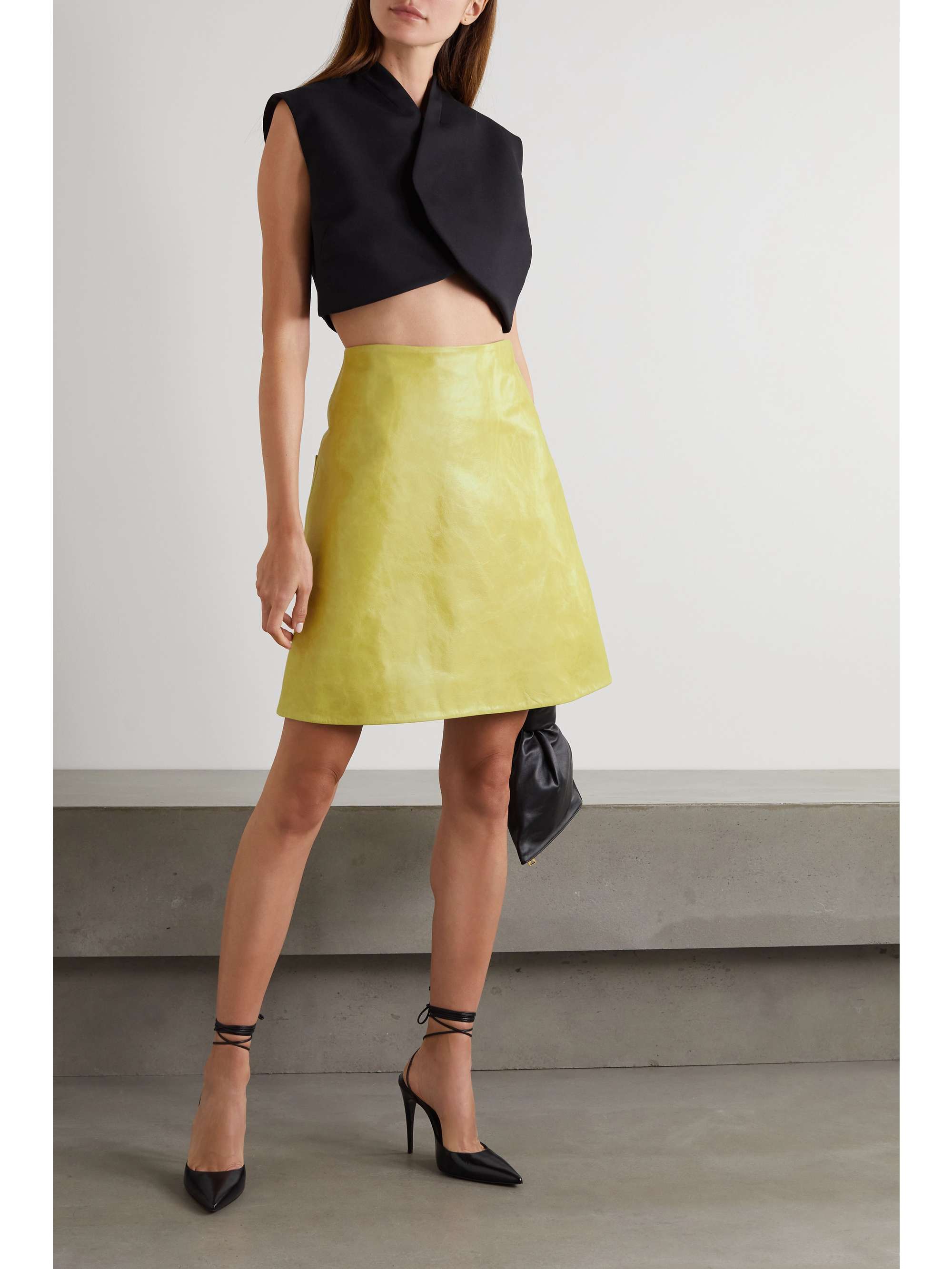 MAXIMILIAN Marcia leather skirt