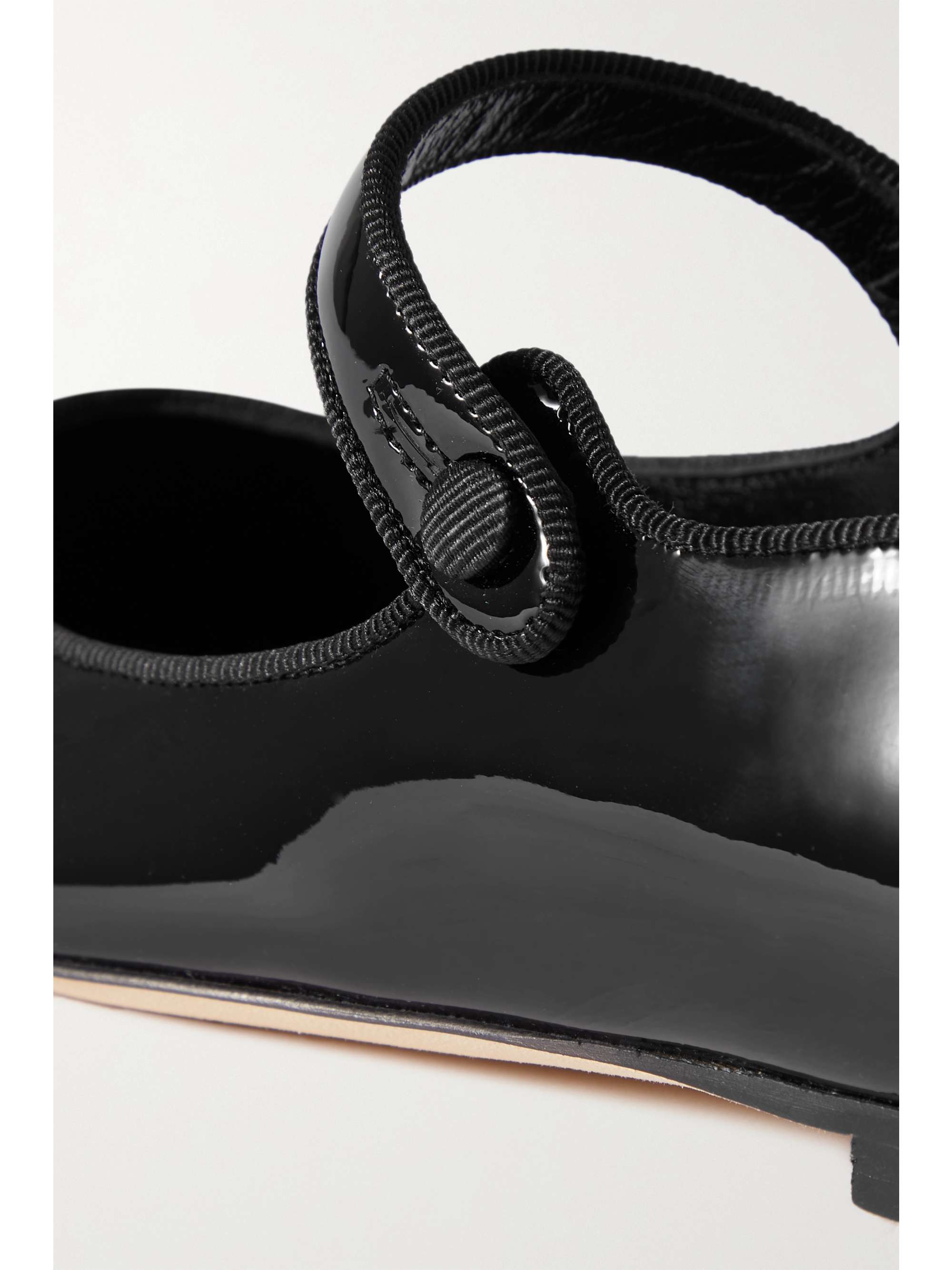 MANOLO BLAHNIK Galaxina patent-leather Mary Jane ballet flats