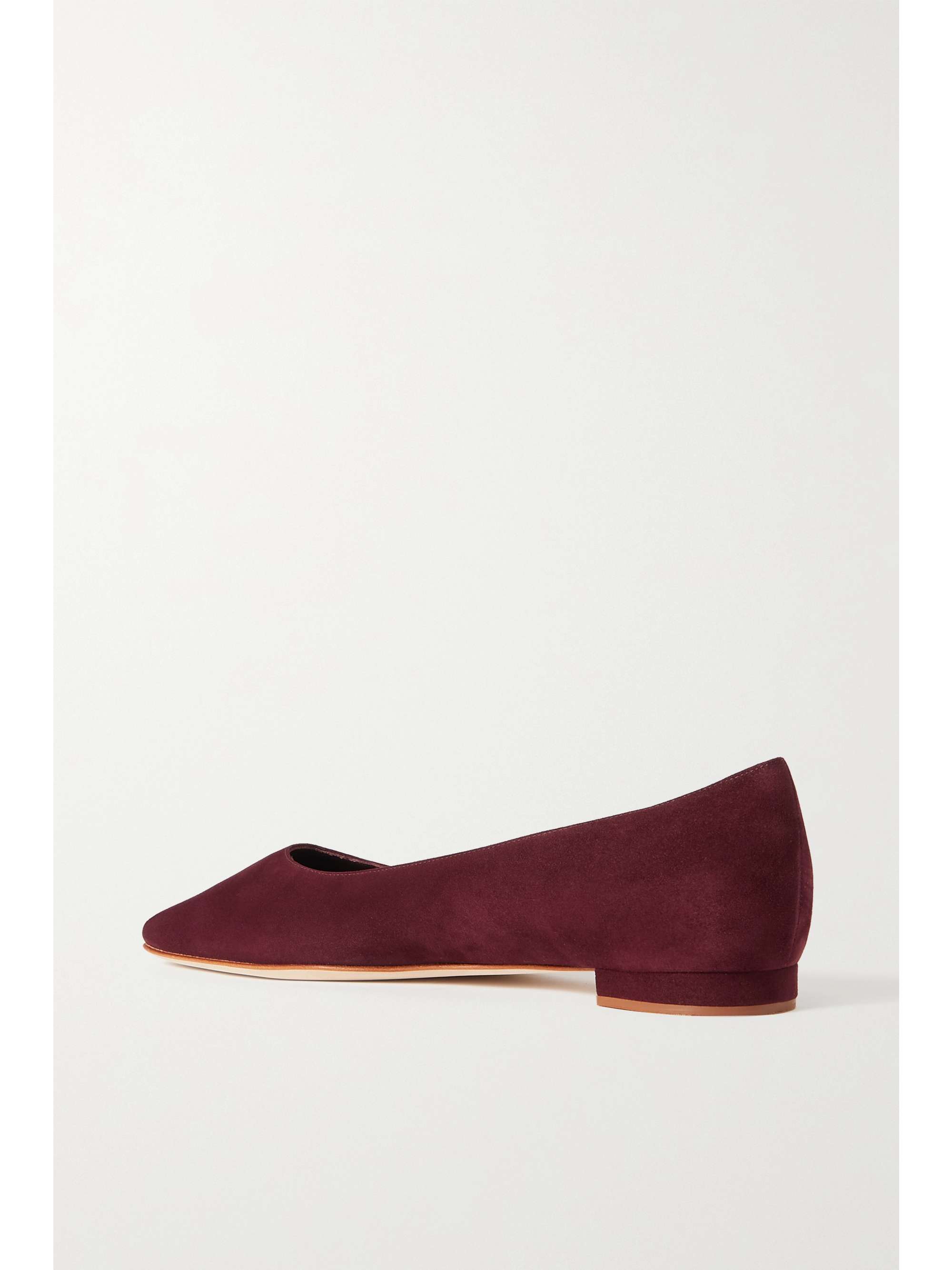 MANOLO BLAHNIK Gelista suede ballet flats