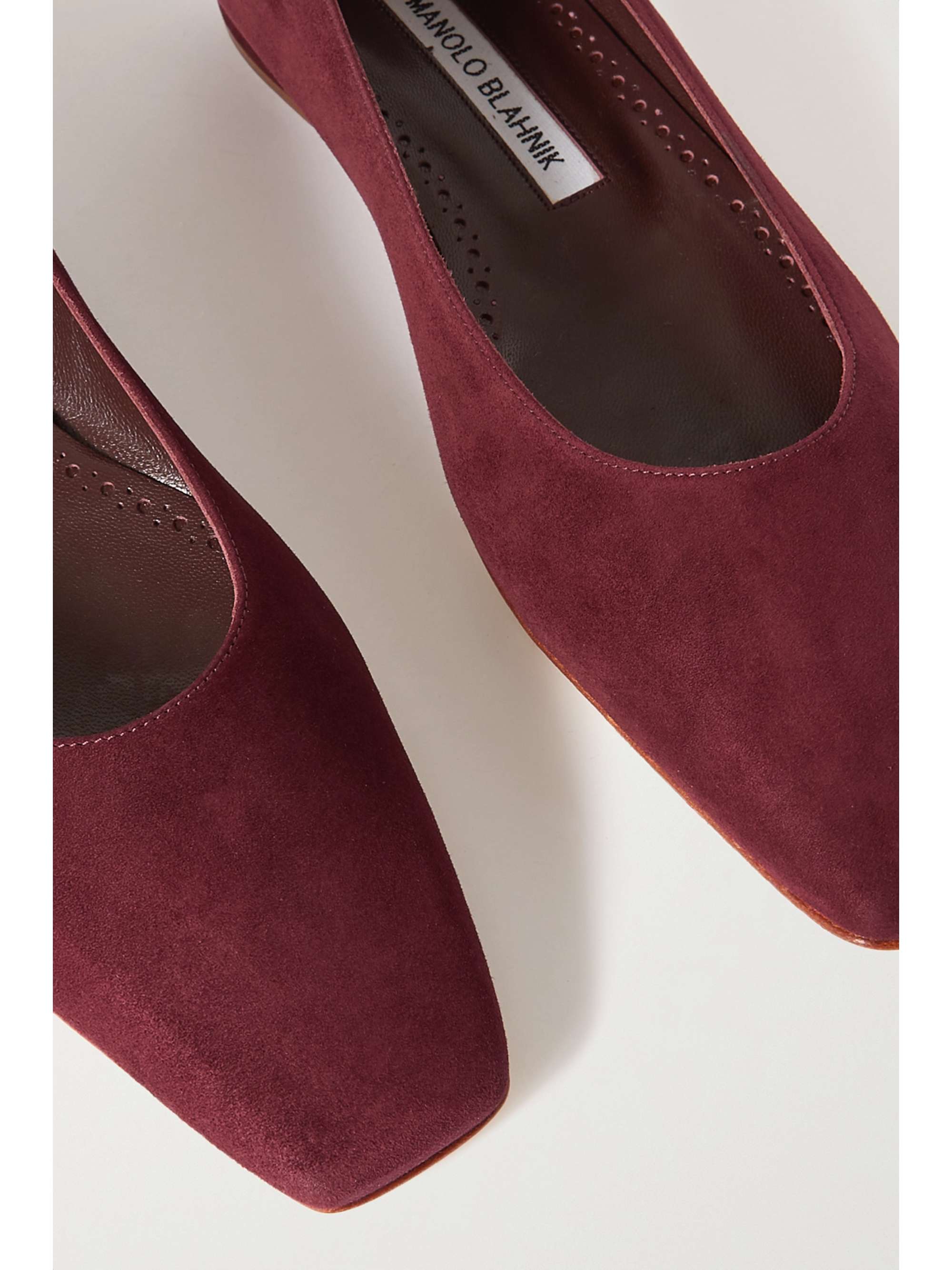 MANOLO BLAHNIK Gelista suede ballet flats