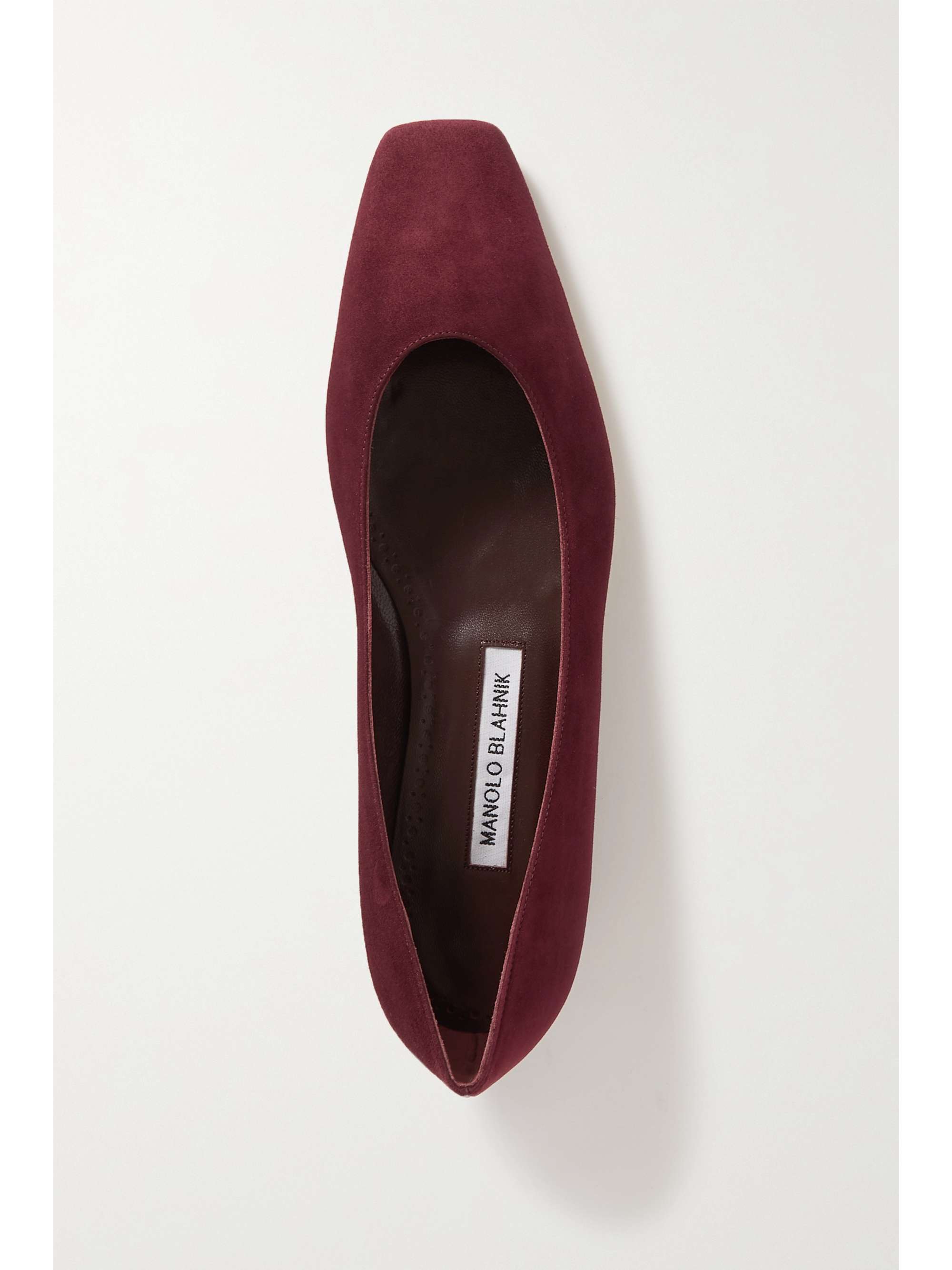MANOLO BLAHNIK Gelista suede ballet flats