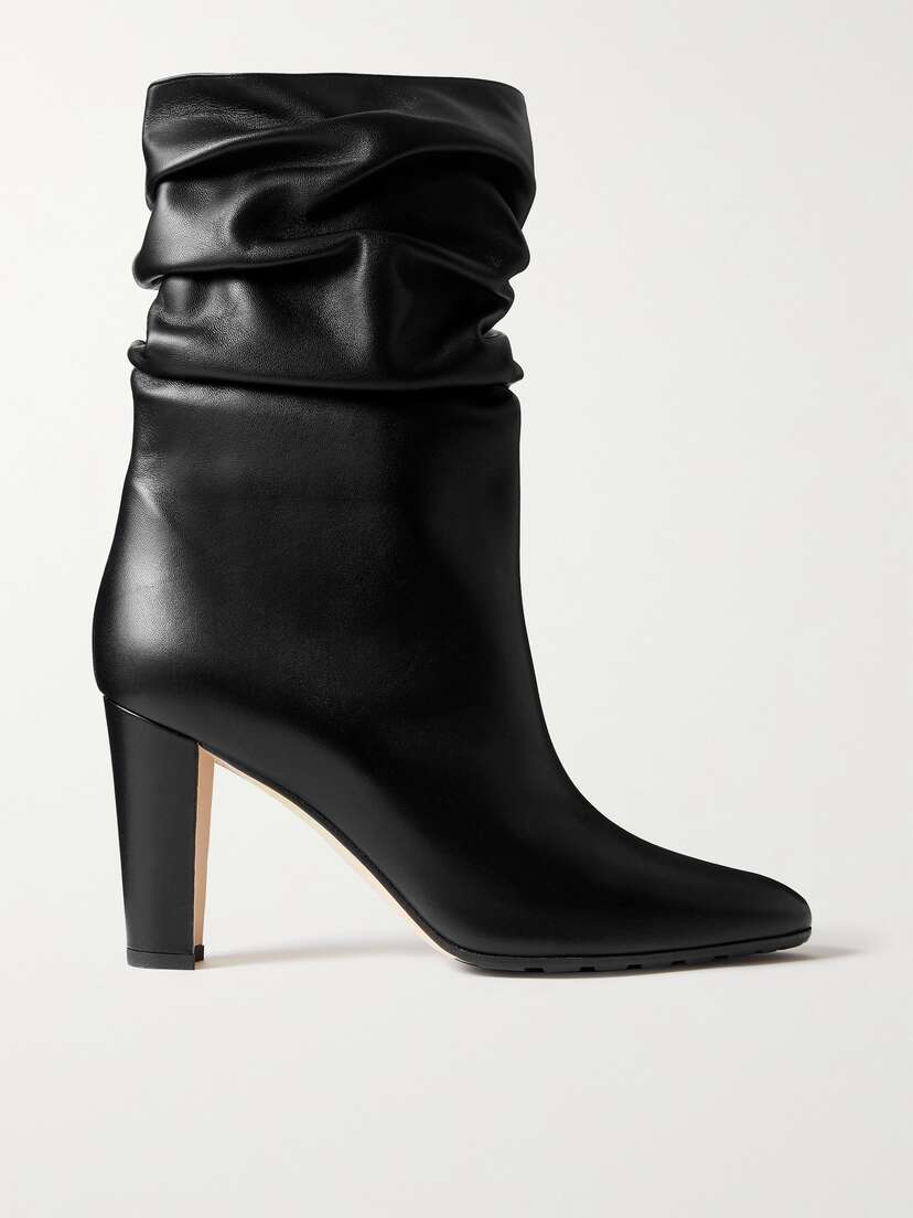 Manolo Blahnik Calasso 90 Leather Ankle Boots