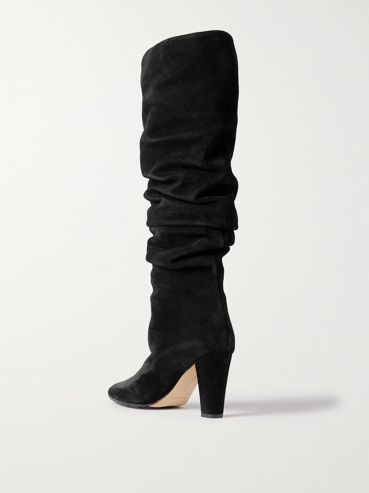 Shop Manolo Blahnik Calassohi 90 Suede Knee Boots In Black