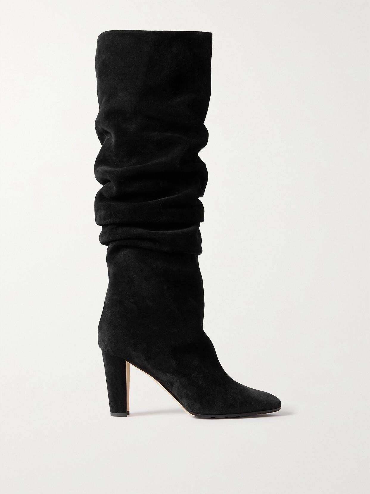 Shop Manolo Blahnik Calassohi 90 Suede Knee Boots In Black