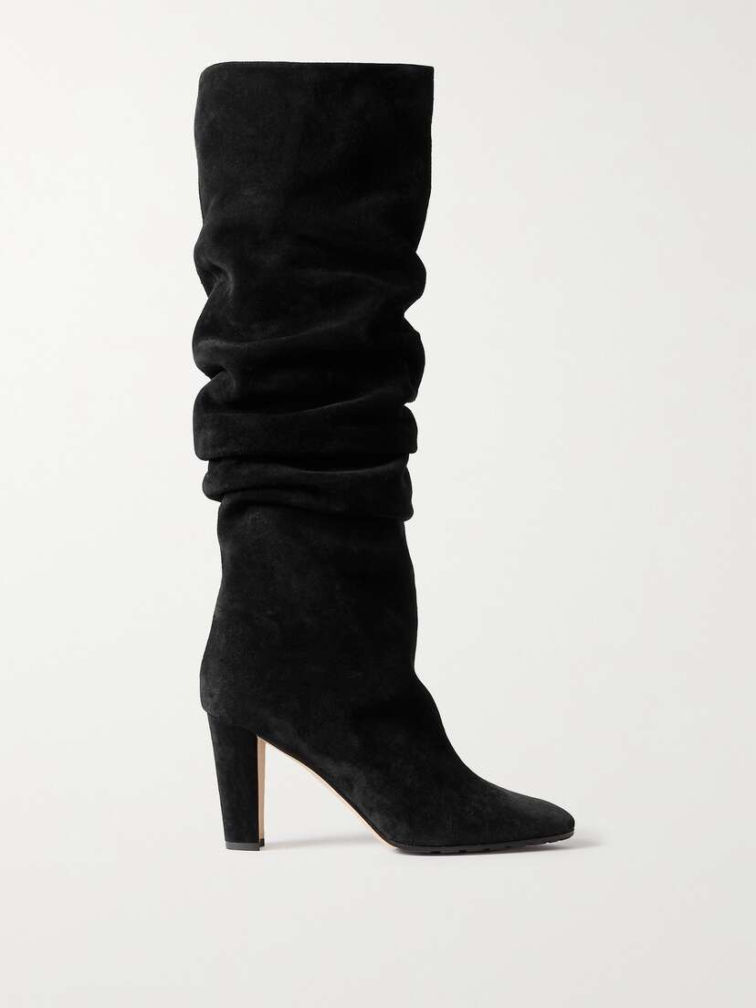 Manolo Blahnik Calassohi 90 Suede Knee Boots