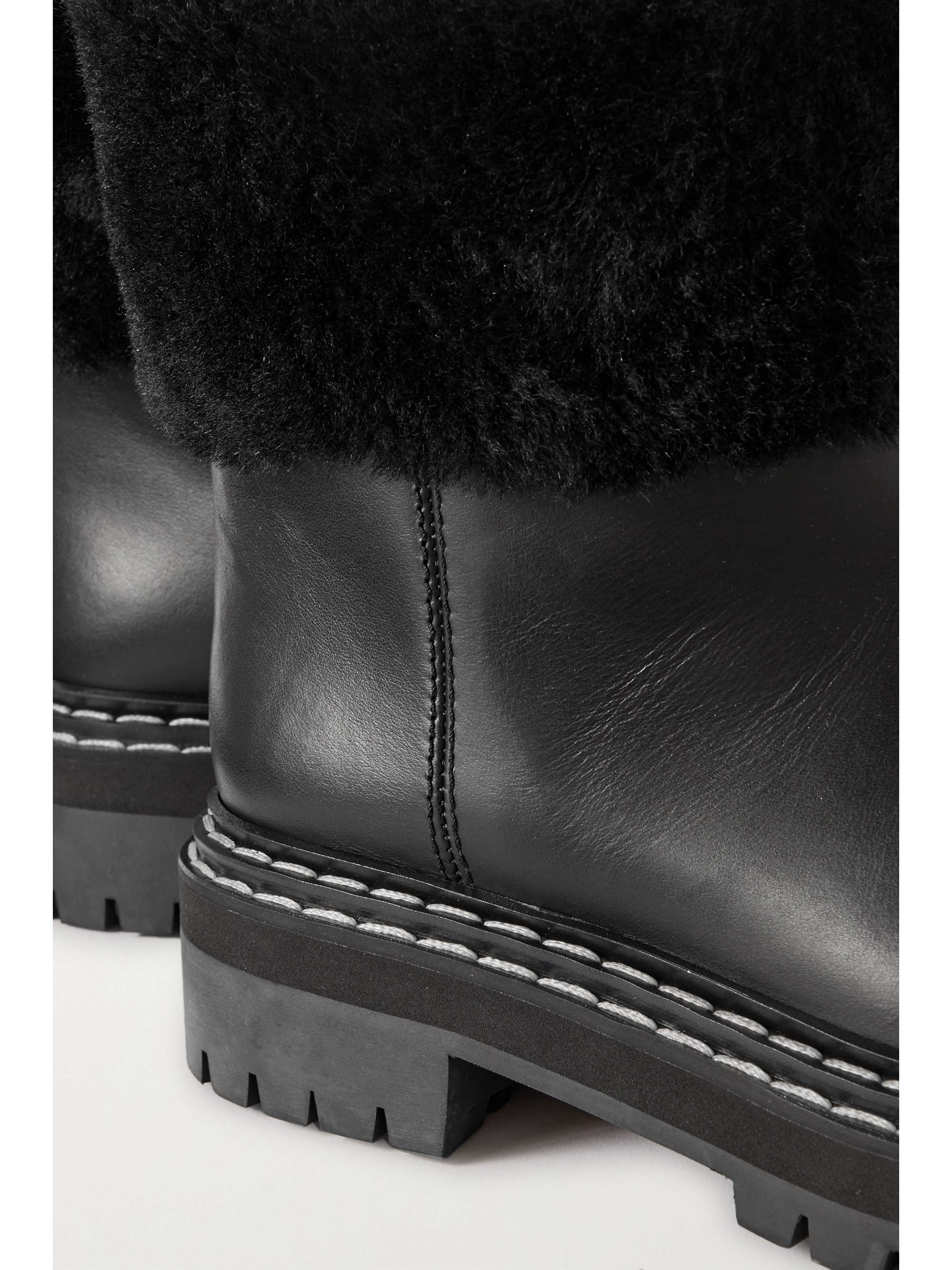 proenza schouler shearling lined leather mules