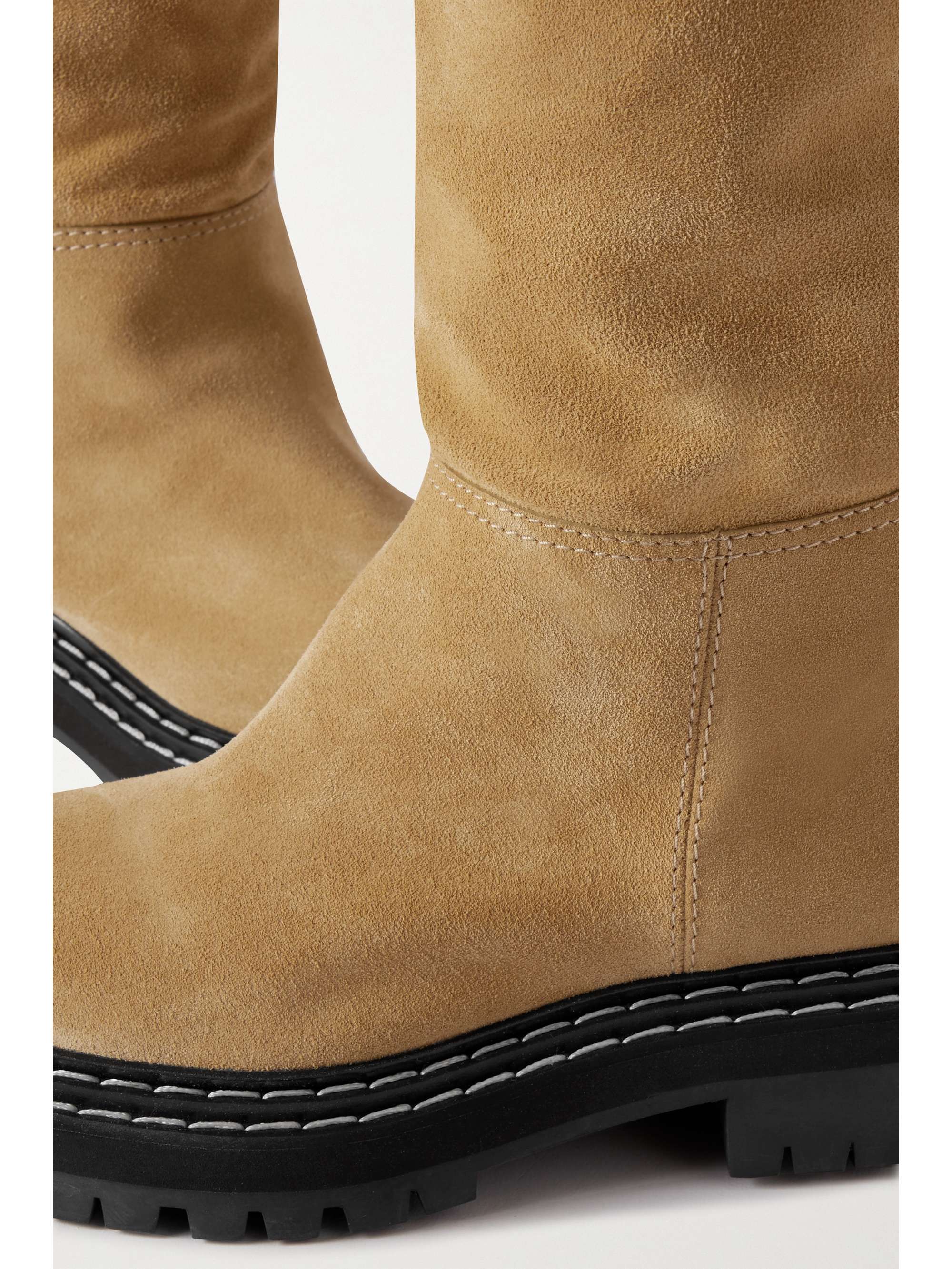 PROENZA SCHOULER Shearling-trimmed suede knee boots