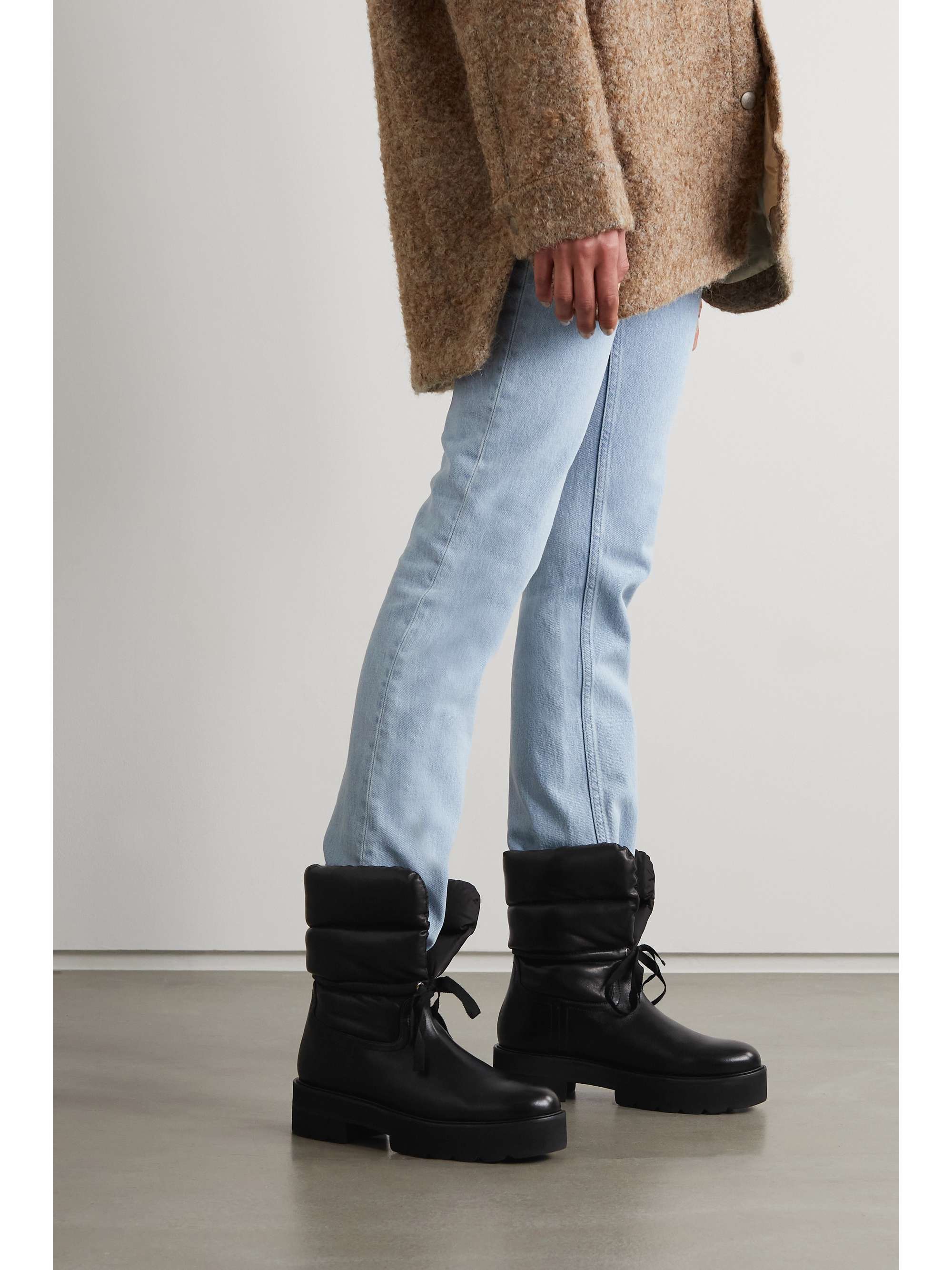 stuart weitzman tyler ultralift leather lug boots