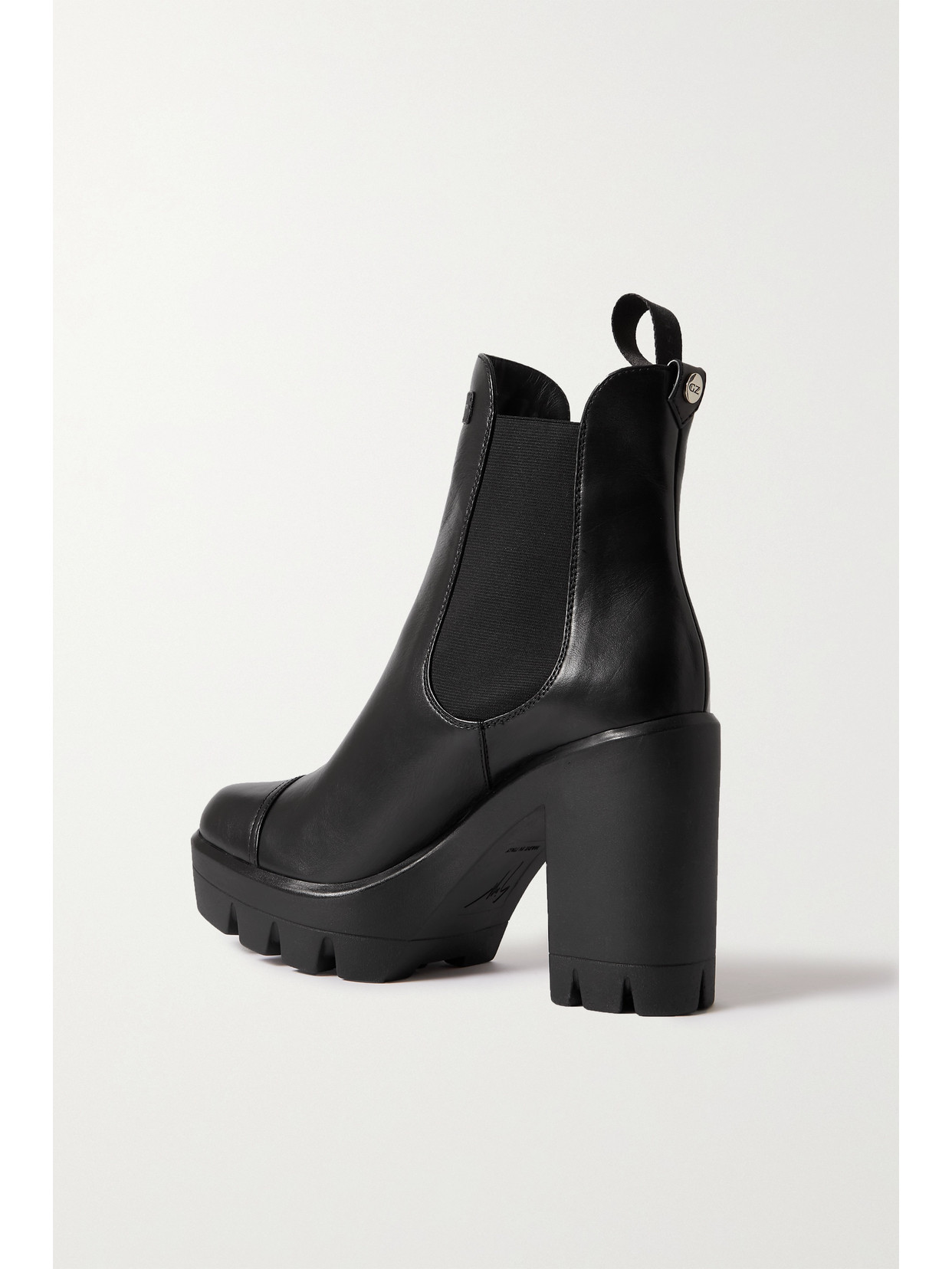 Shop Giuseppe Zanotti Leather Platform Chelsea Boots In Black