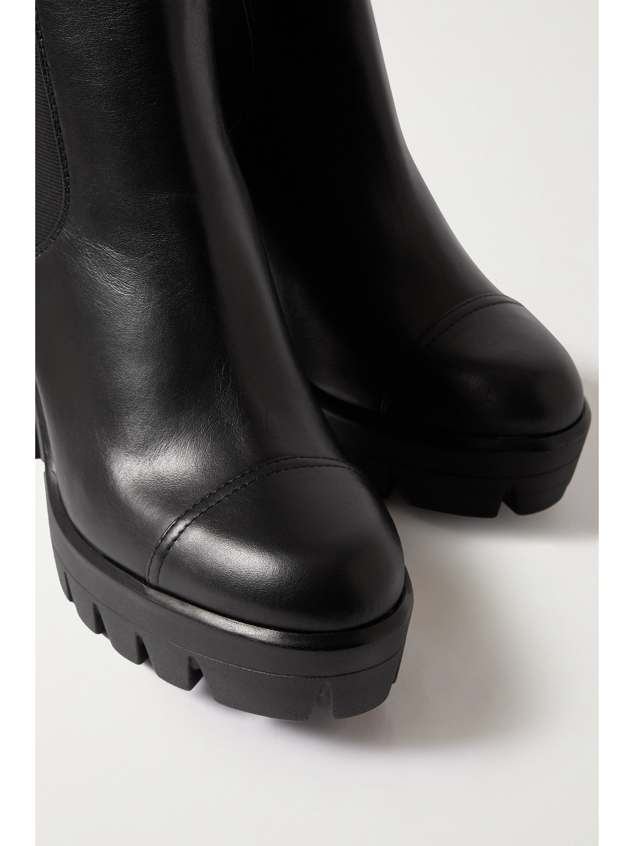 Shop Giuseppe Zanotti Leather Platform Chelsea Boots In Black