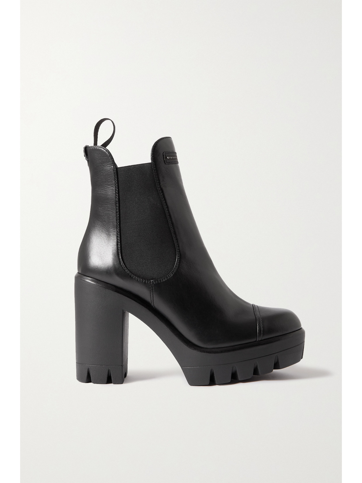 Shop Giuseppe Zanotti Leather Platform Chelsea Boots In Black