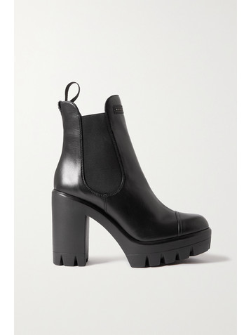 Giuseppe Zanotti Leather platform Chelsea boots