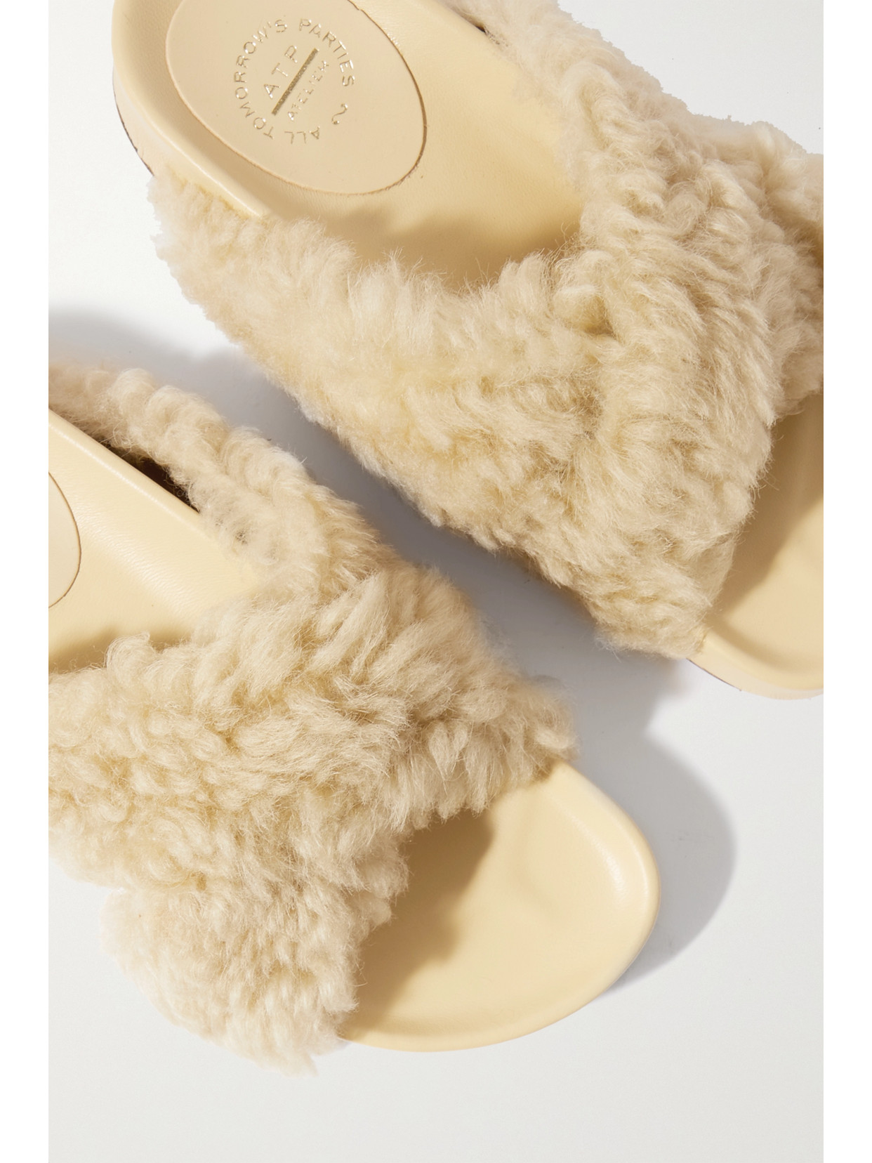 ATP ATELIER URBINO SHEARLING SLIDES