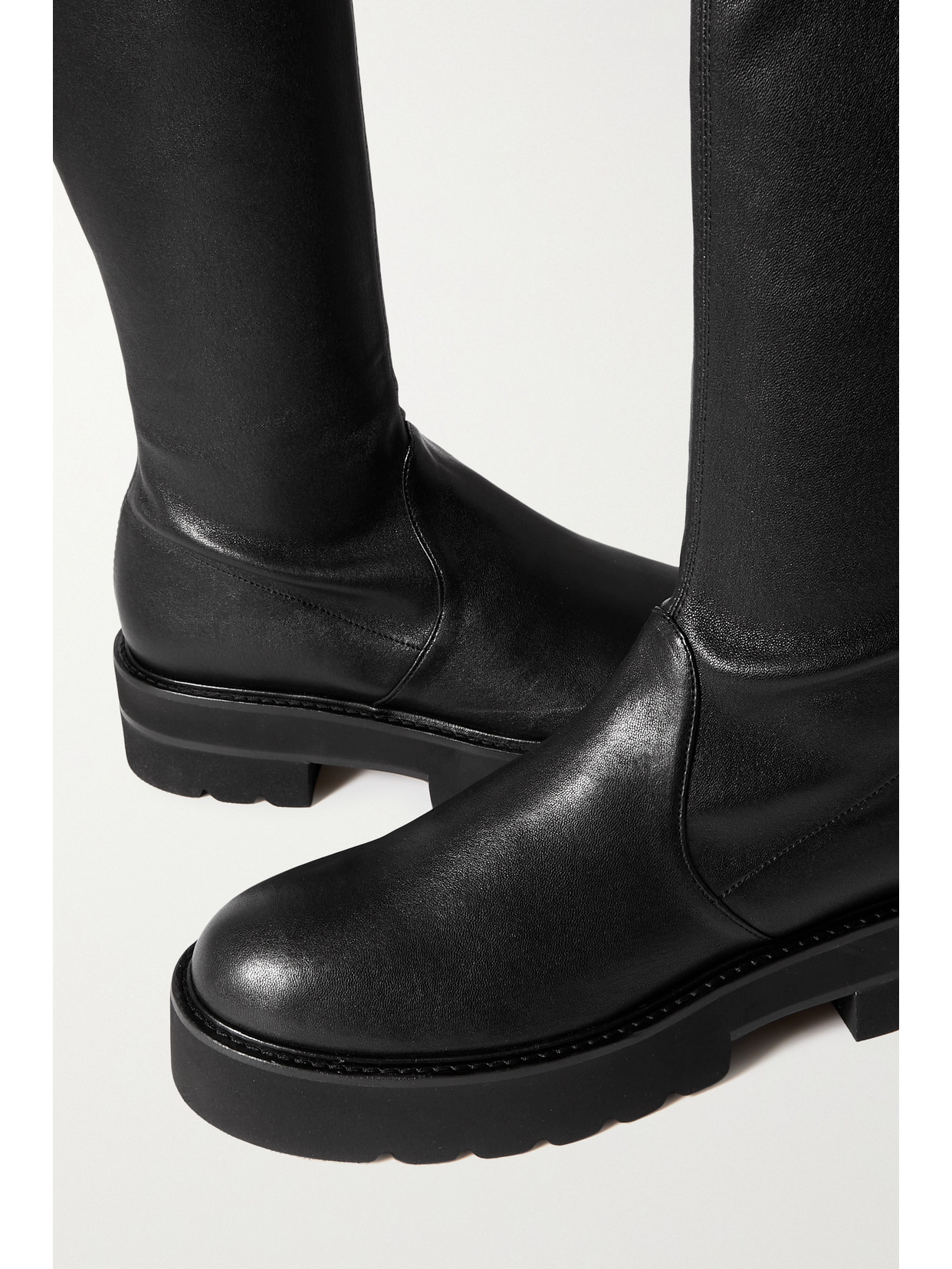 stuart weitzman tyler ultralift leather lug boots