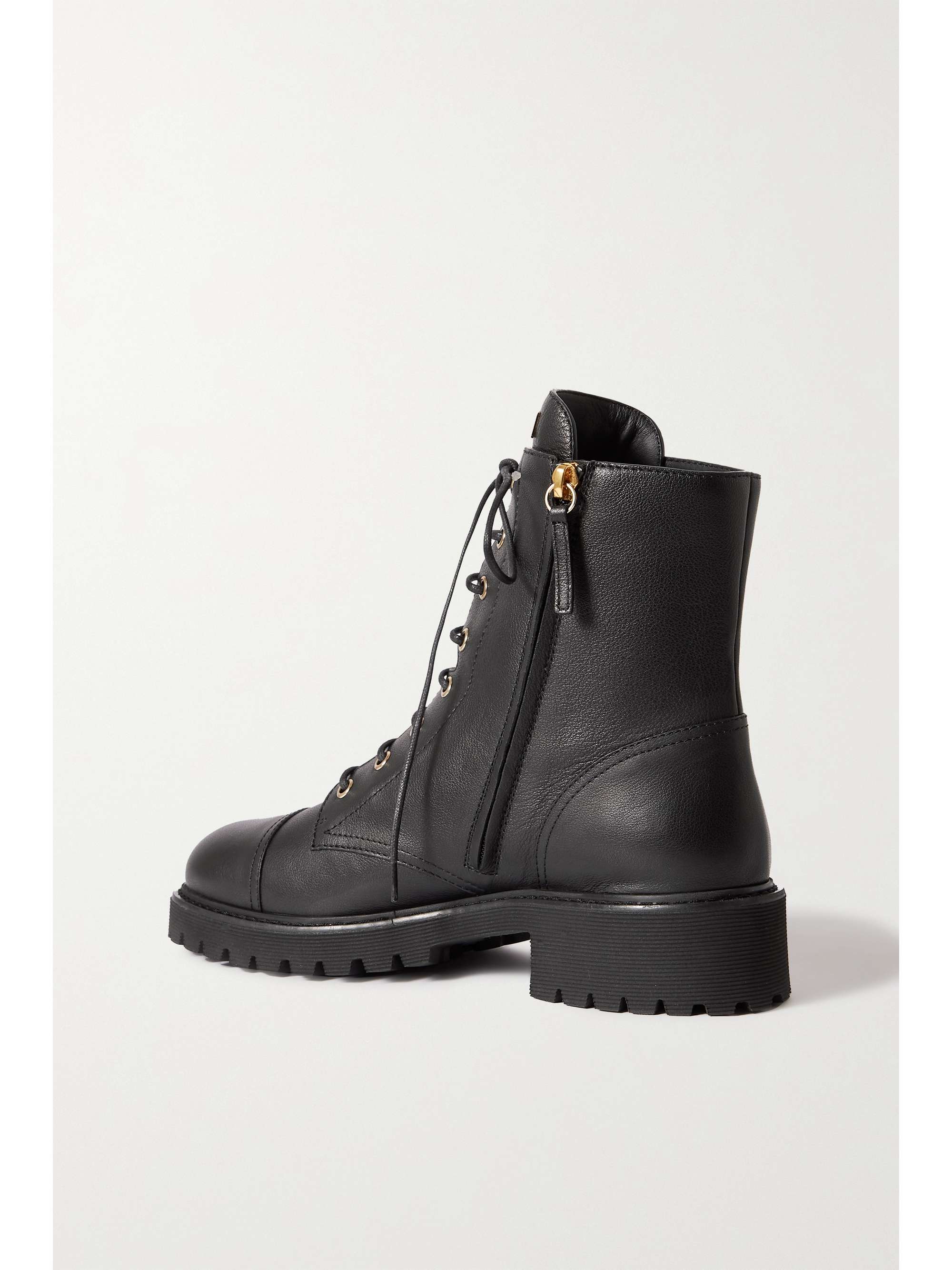GIUSEPPE ZANOTTI Logo-embellished leather ankle boots