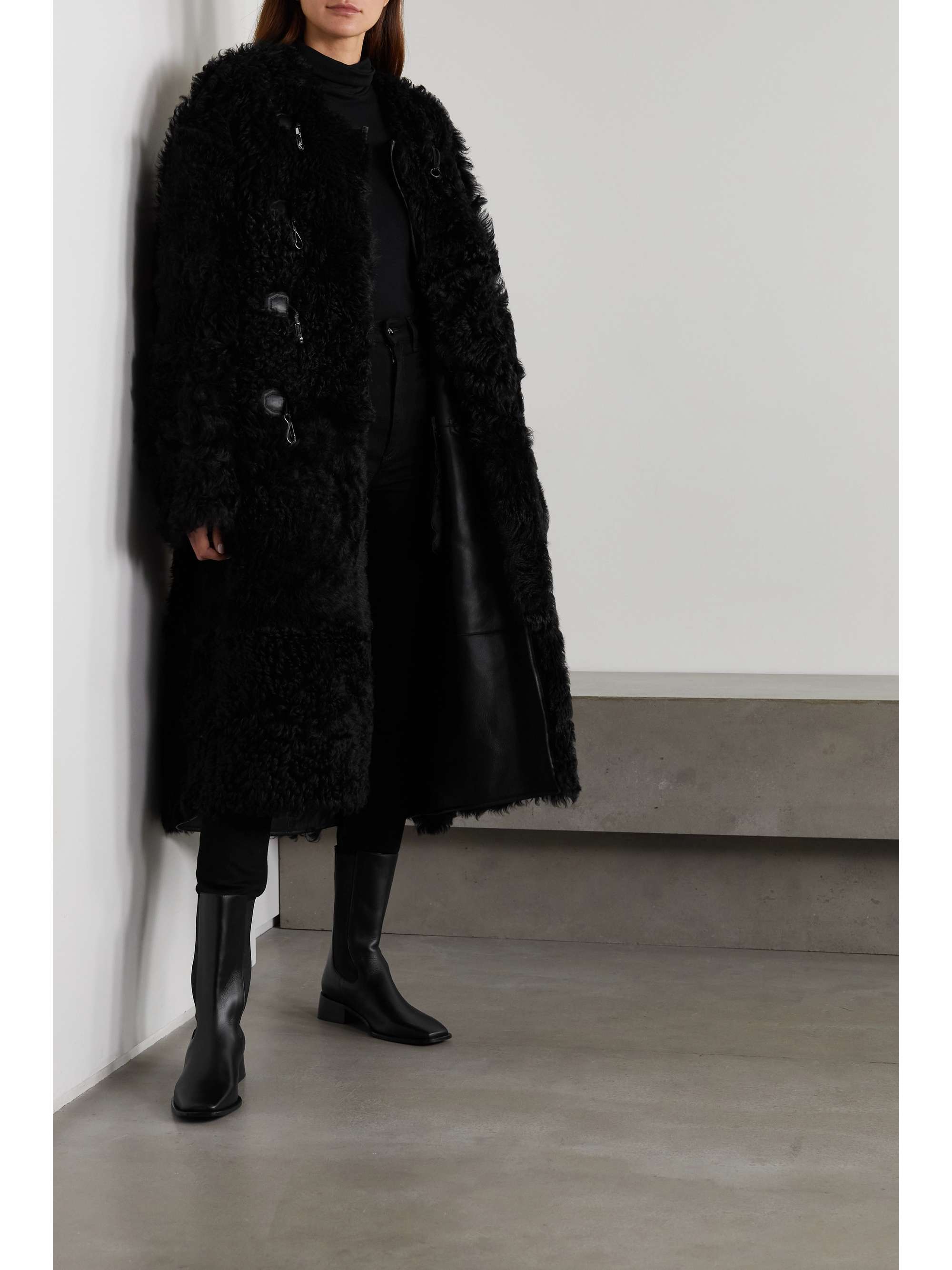 oversized shearling coat