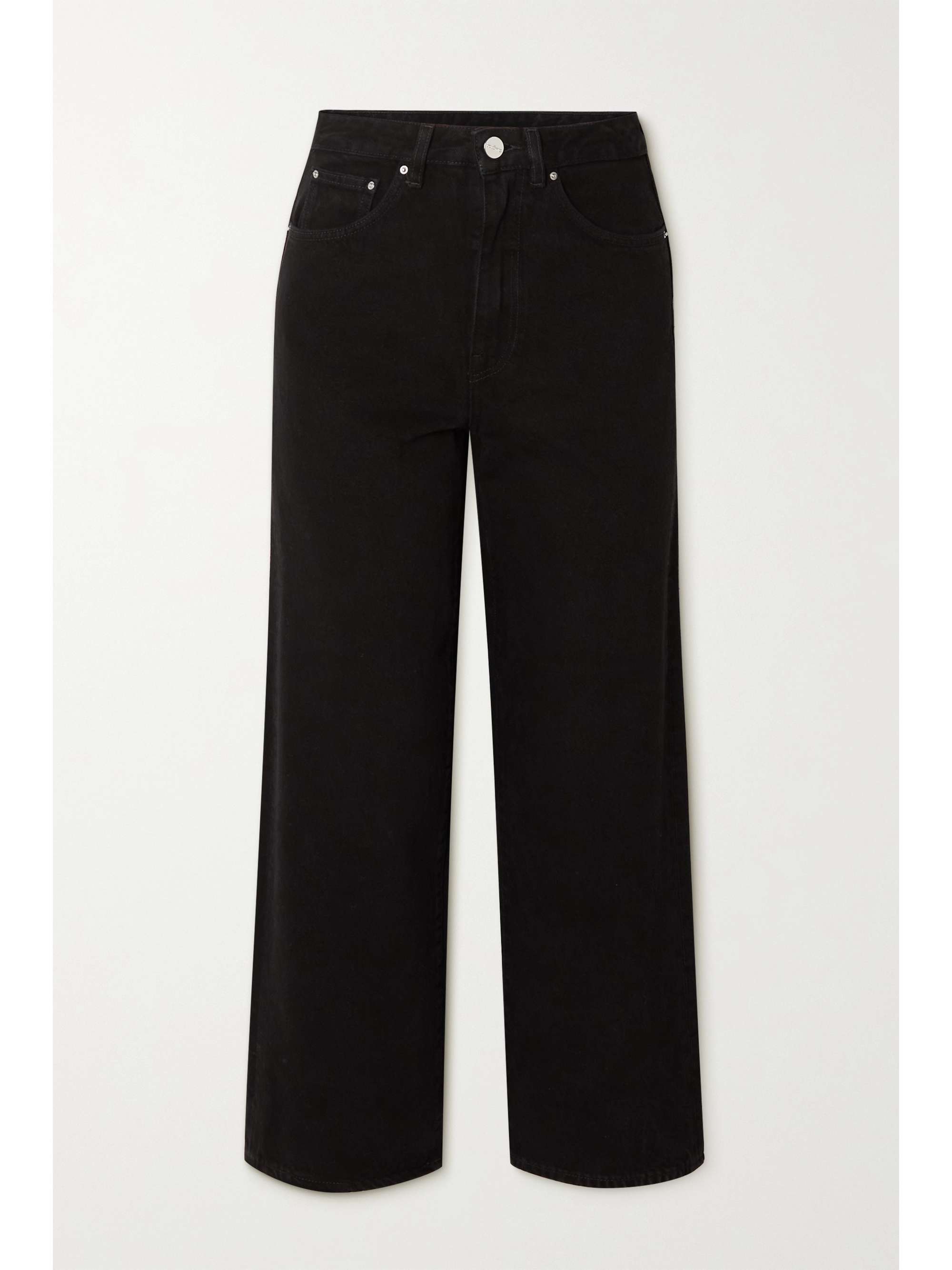 Black High-rise wide-leg jeans | TOTÊME 