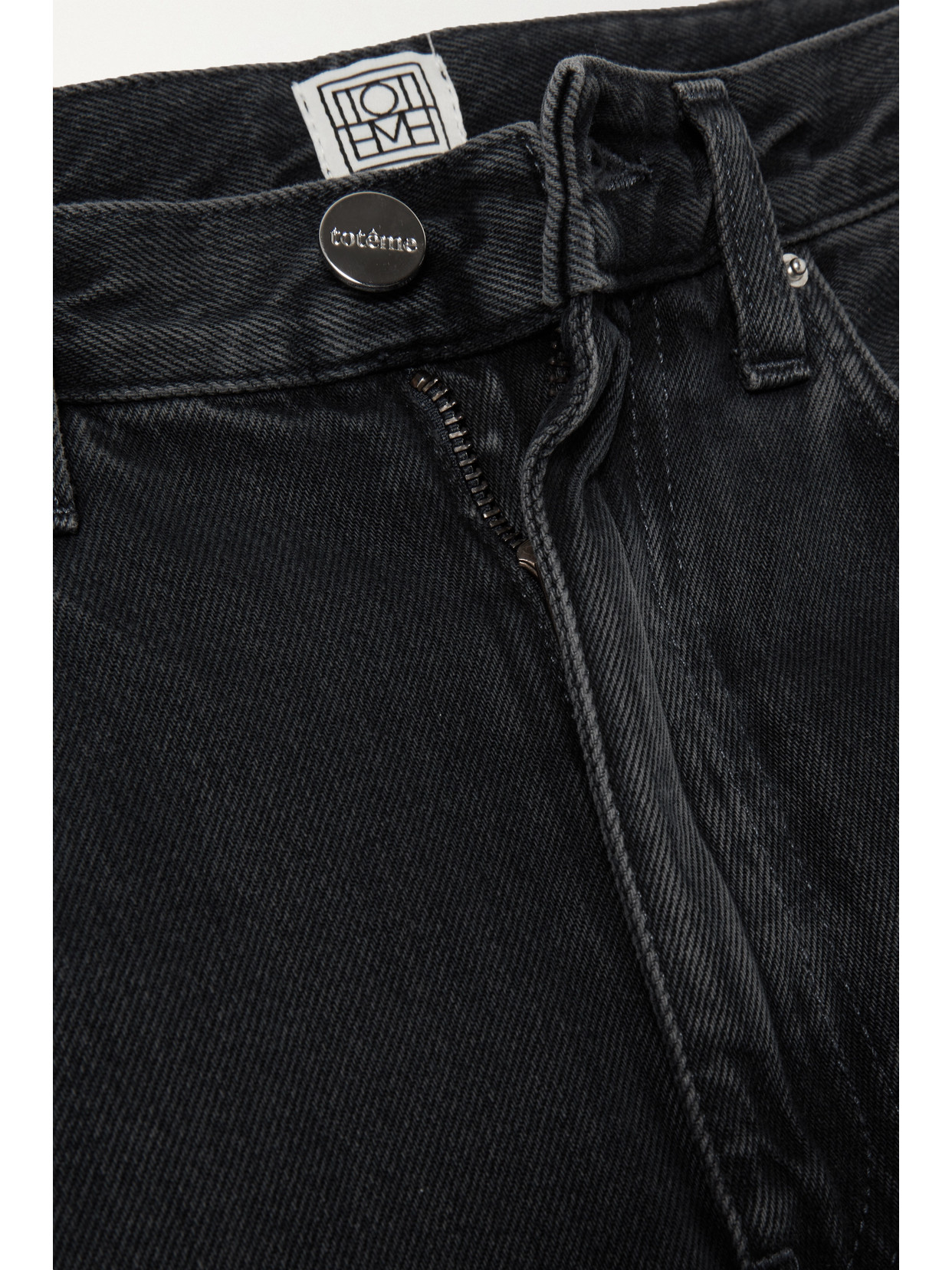 Totême High-rise Straight-leg Jeans In Black